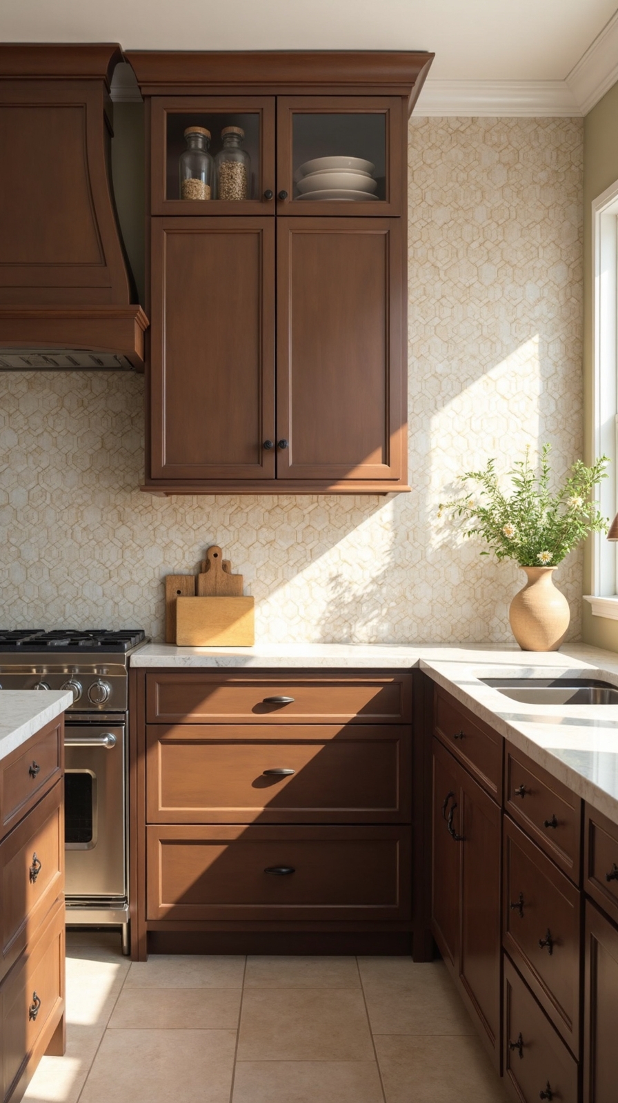 sophisticated geometric neutral toned complementary patterns