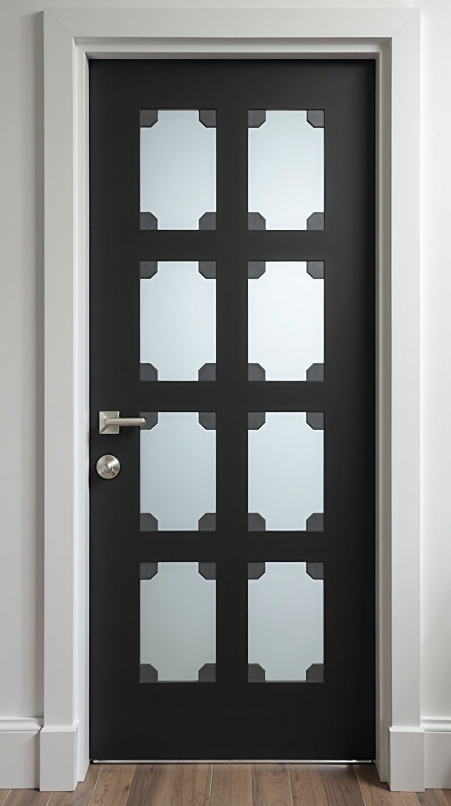 sophisticated geometric panel door designs