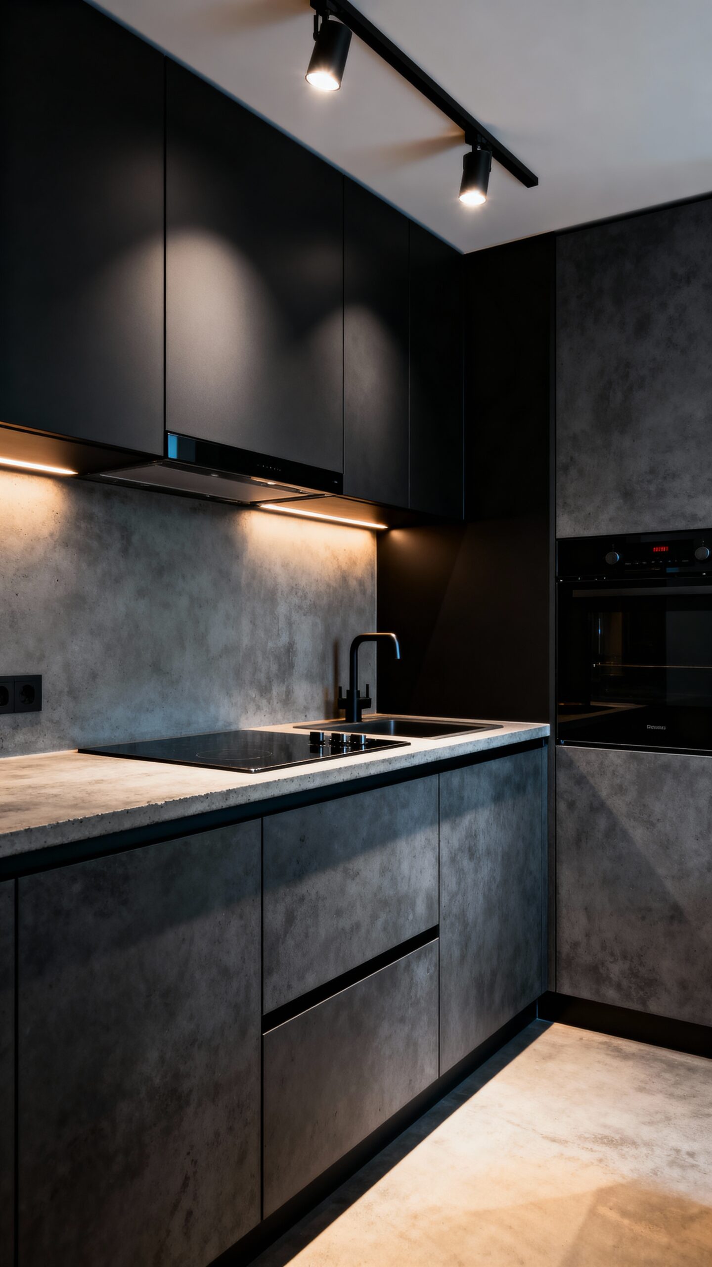 sophisticated gradient kitchen cabinetry design