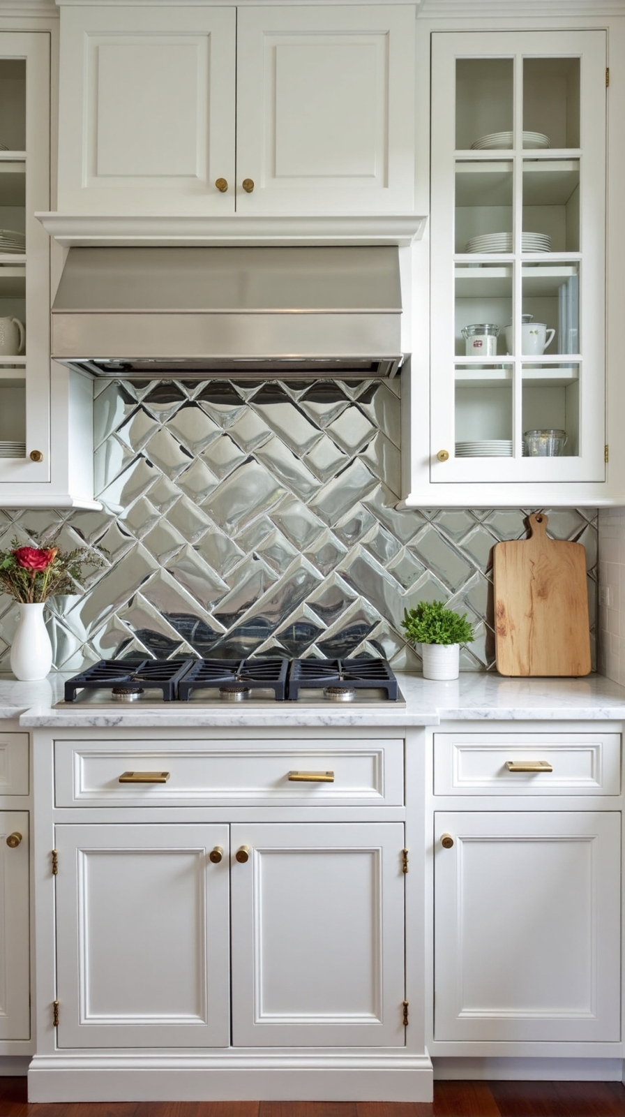 sophisticated shimmering versatile timeless beveled mirror tiles