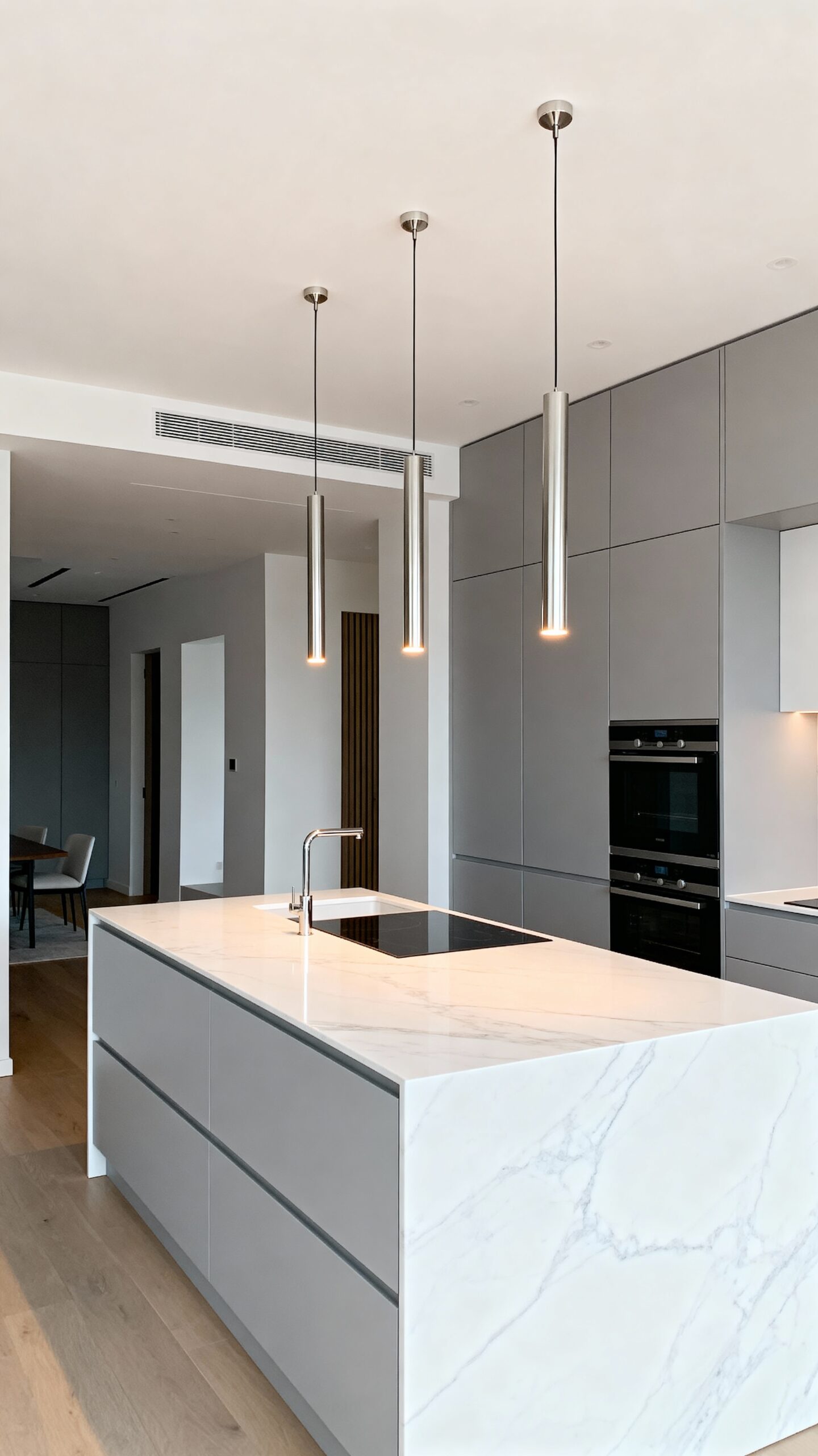 sophisticated simplicity minimalist kitchen island design