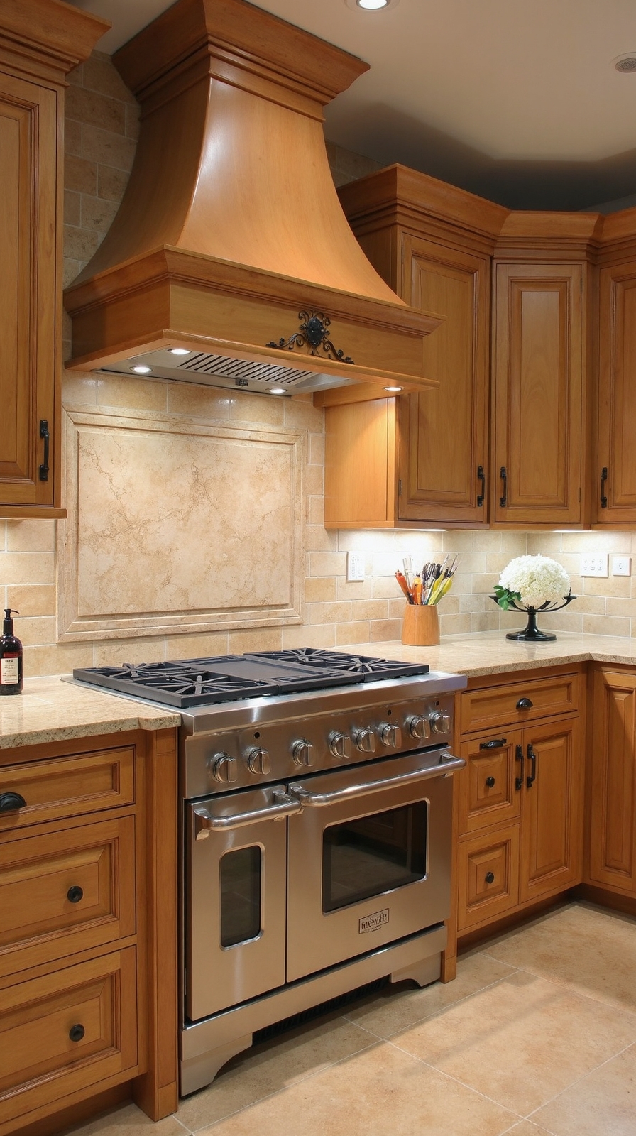 sophisticated timeless versatile travertine kitchen backsplash
