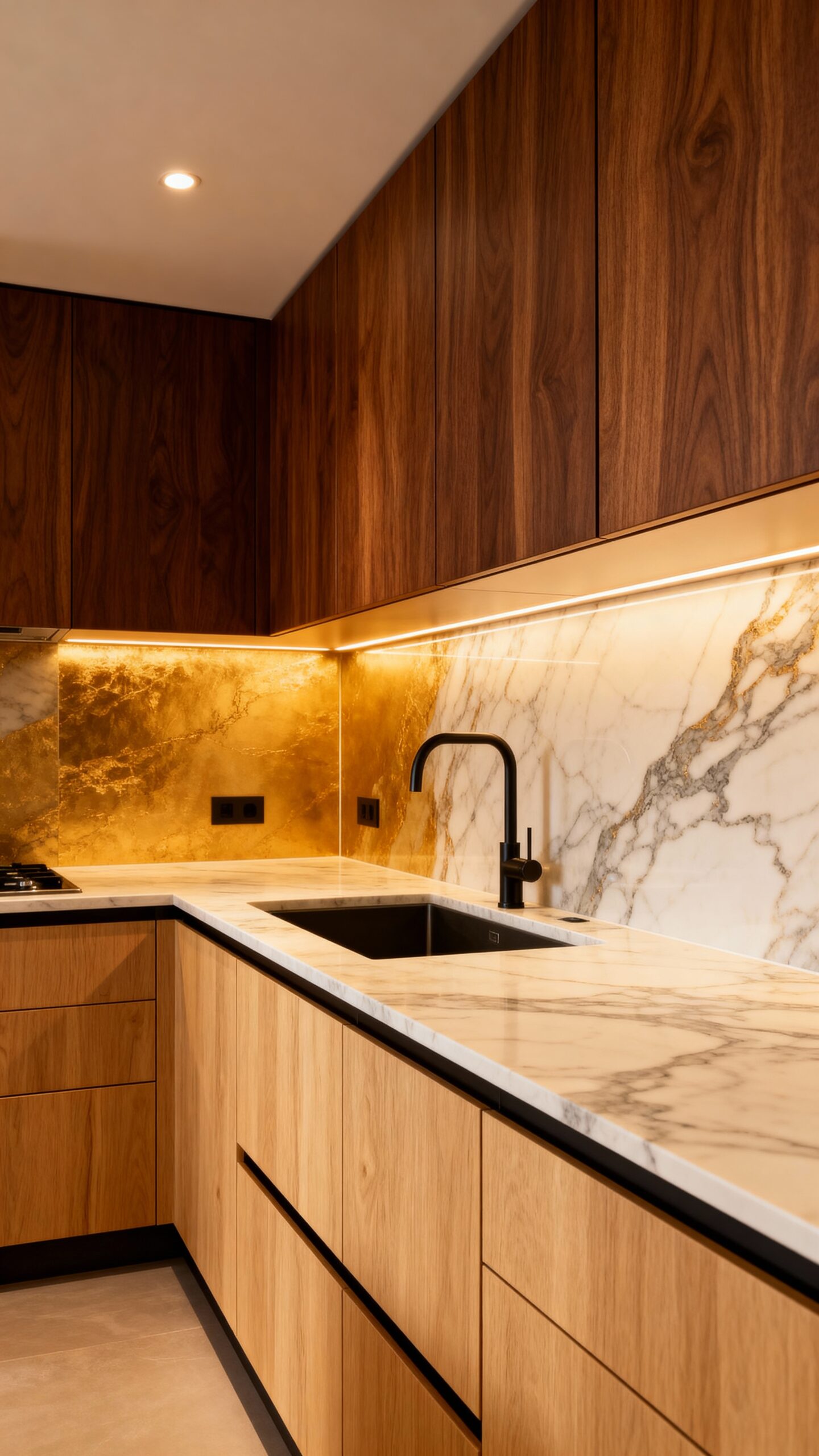 sophisticated wood species contrast design