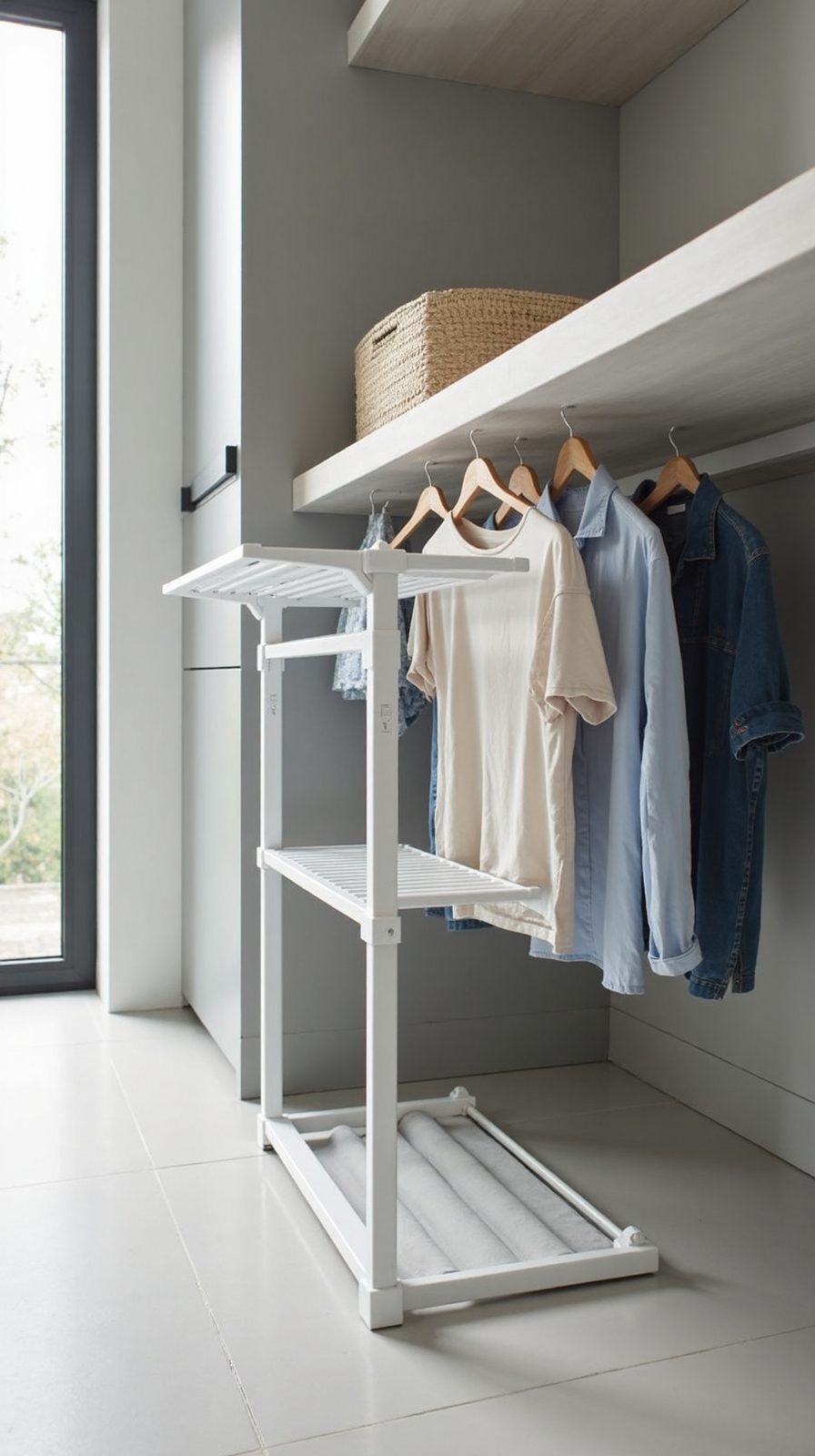 space efficient wall mounted drying racks