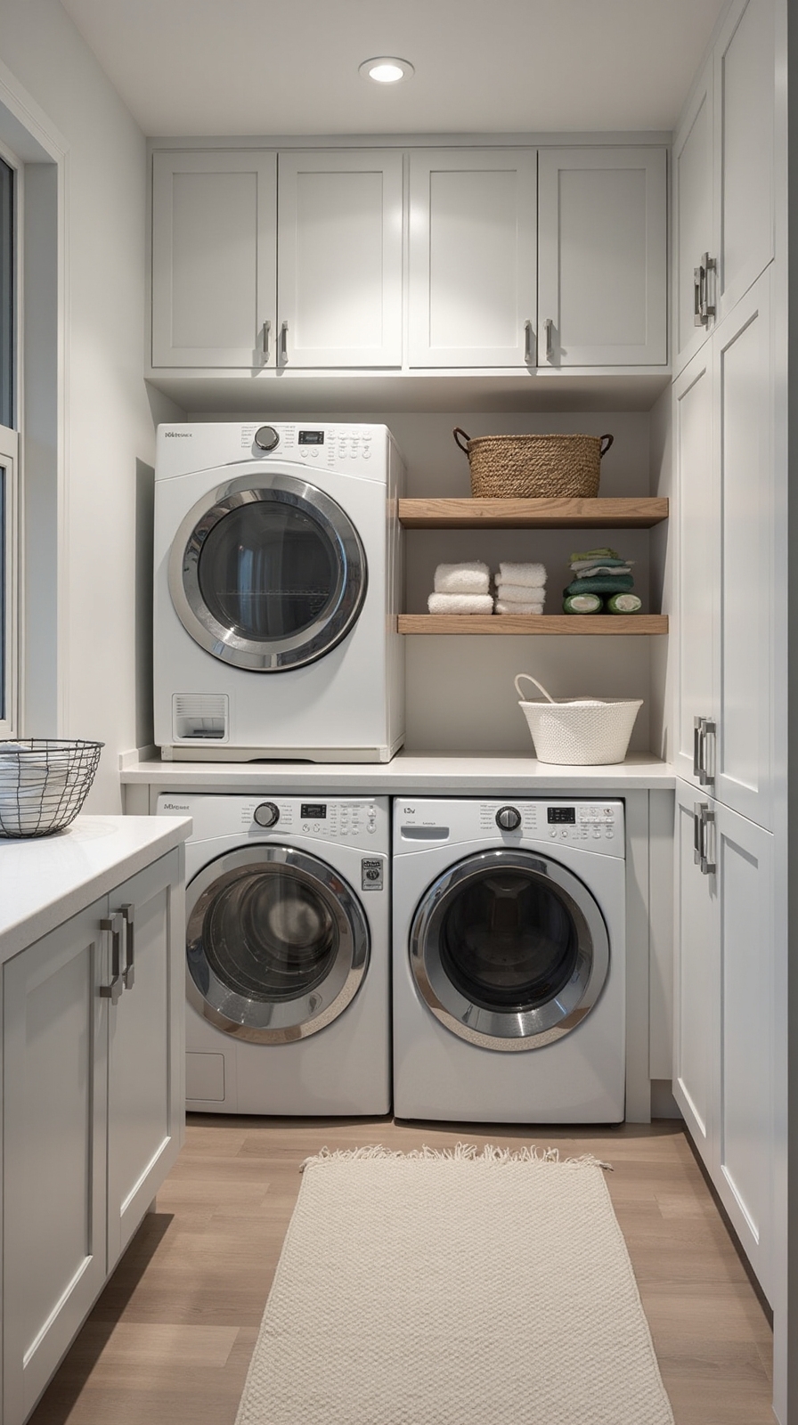 space optimizing laundry room designs