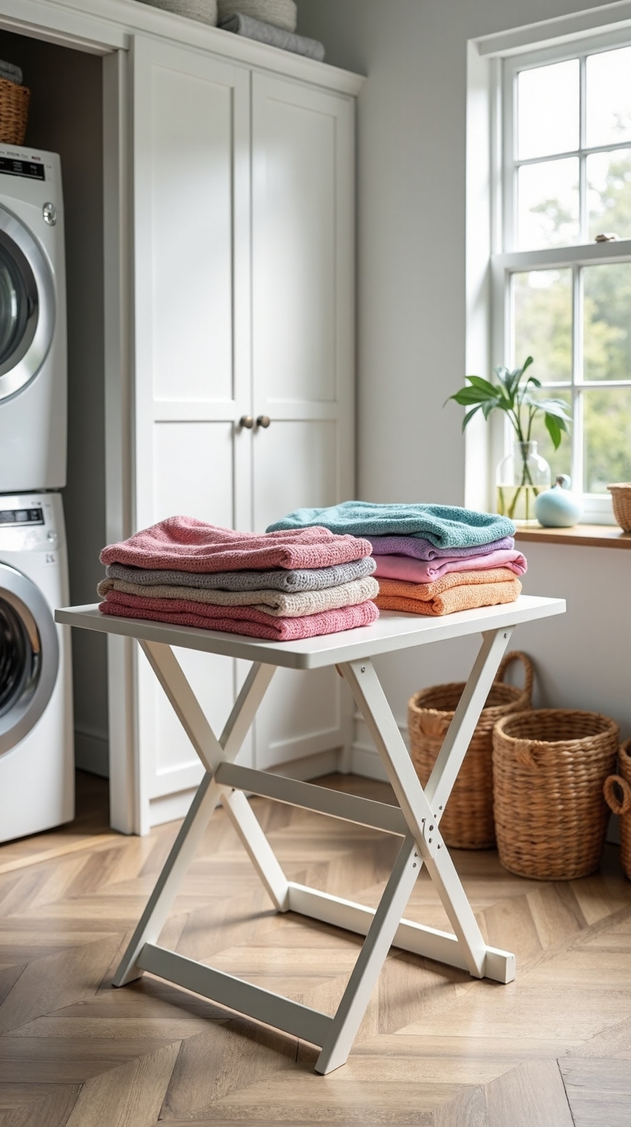 space saving laundry folding solution