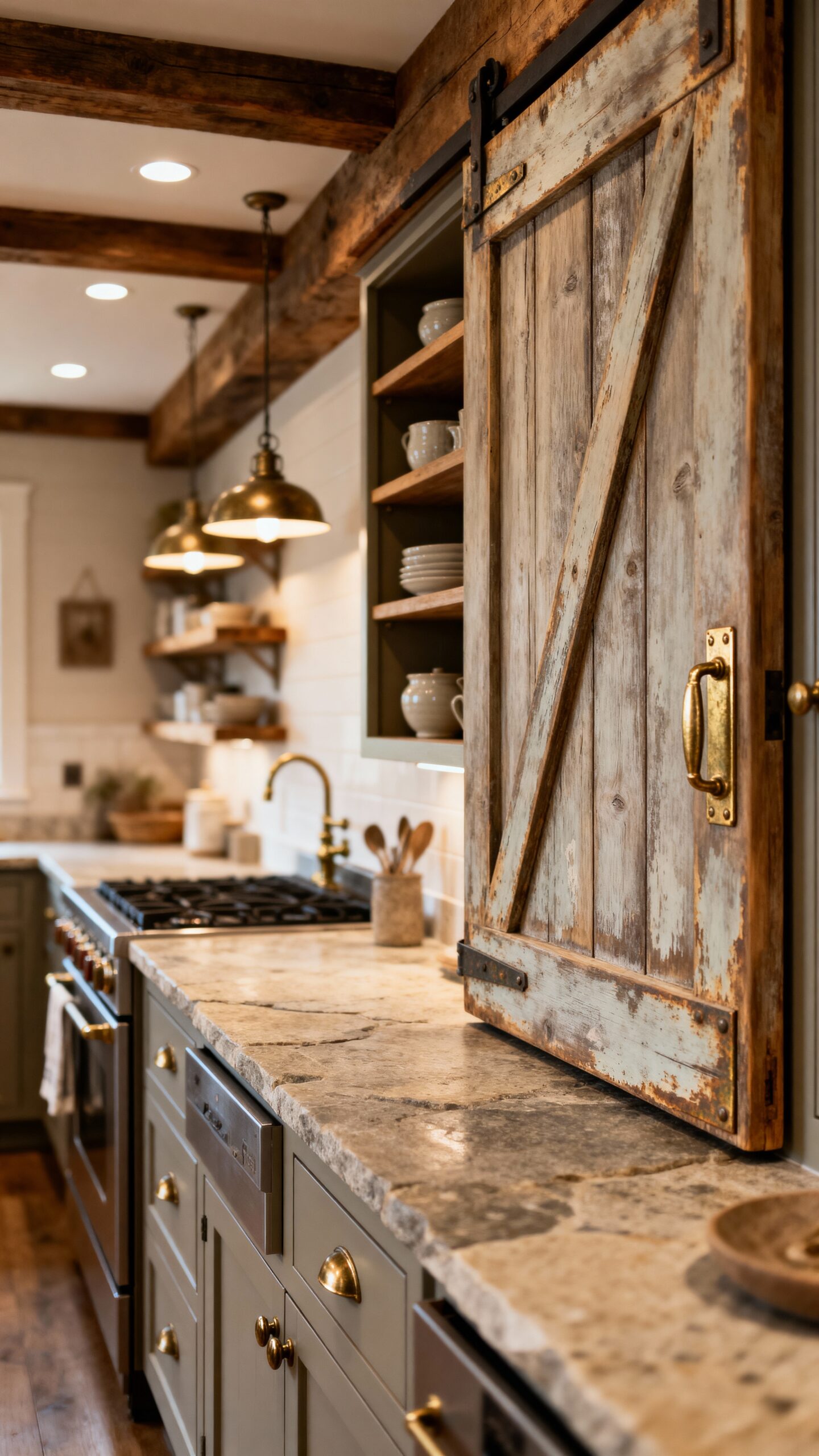 space saving rustic cabinet storage