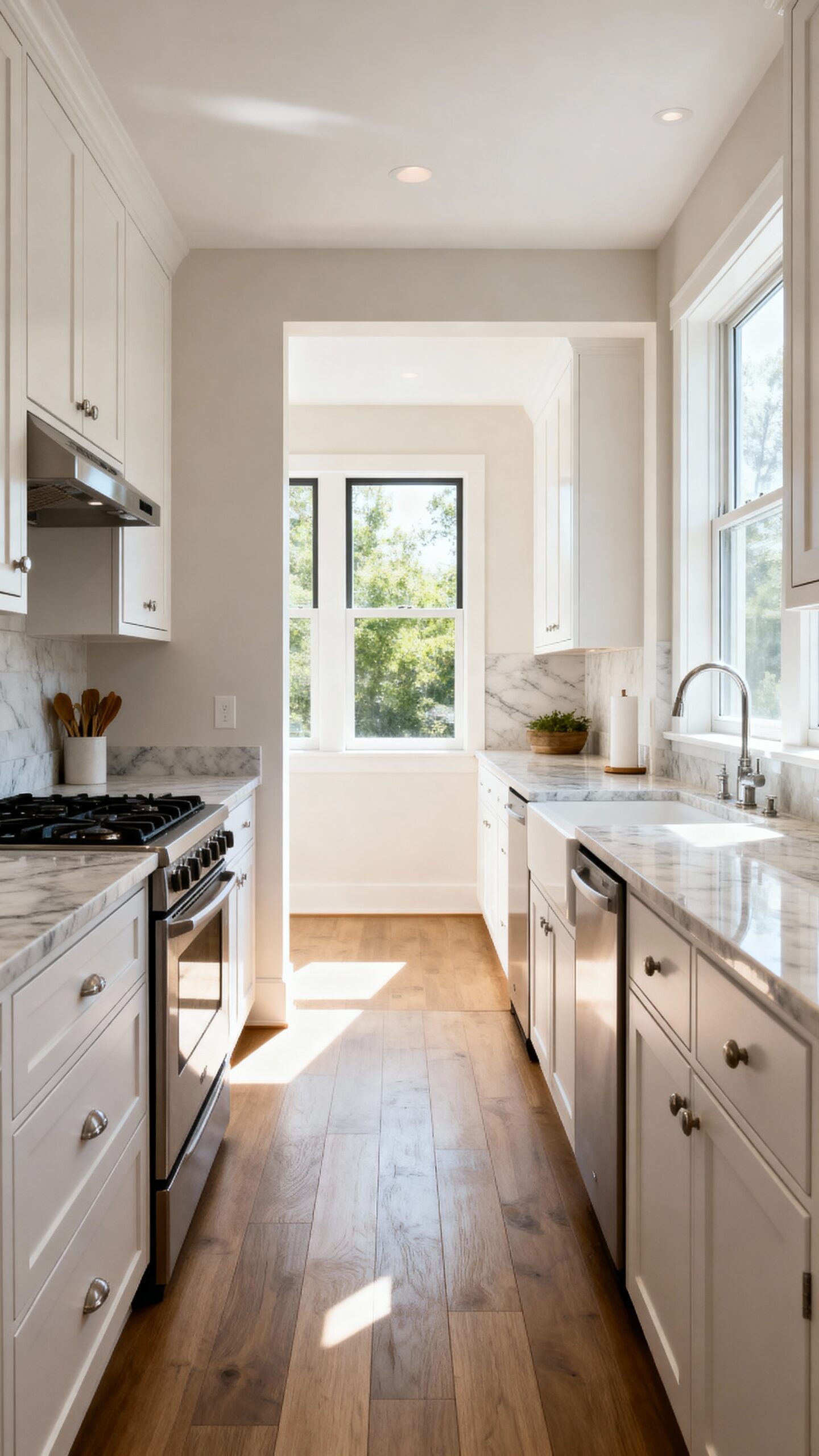 spacious functional galley kitchen expansions