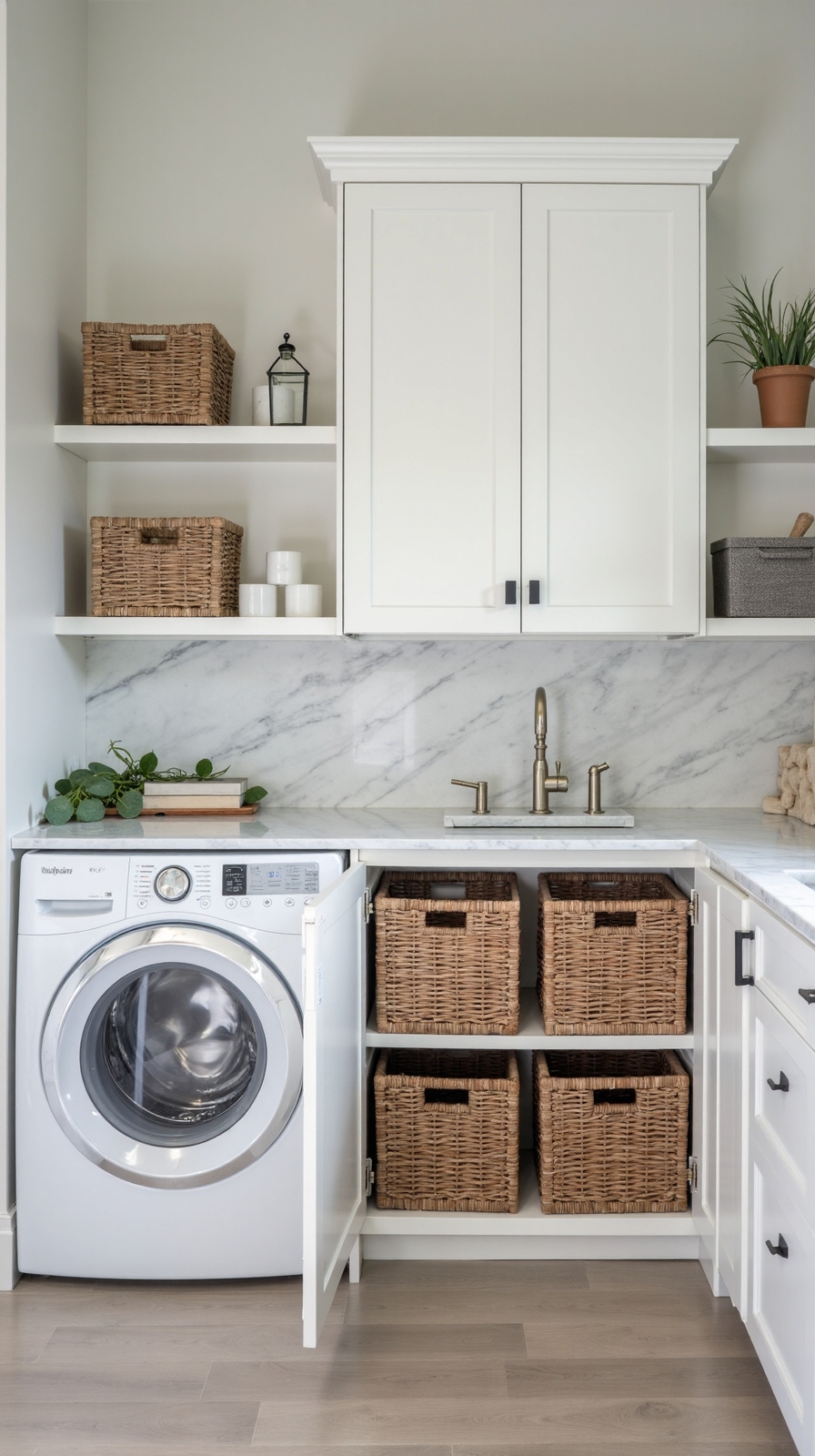 streamlined laundry storage solutions