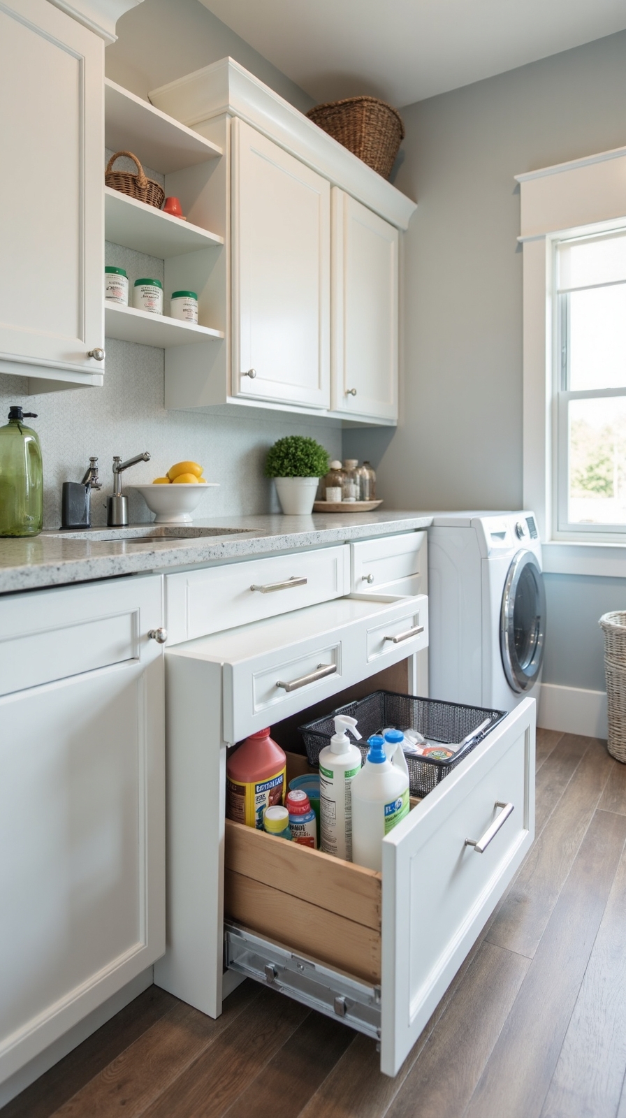 streamlined laundry storage solutions