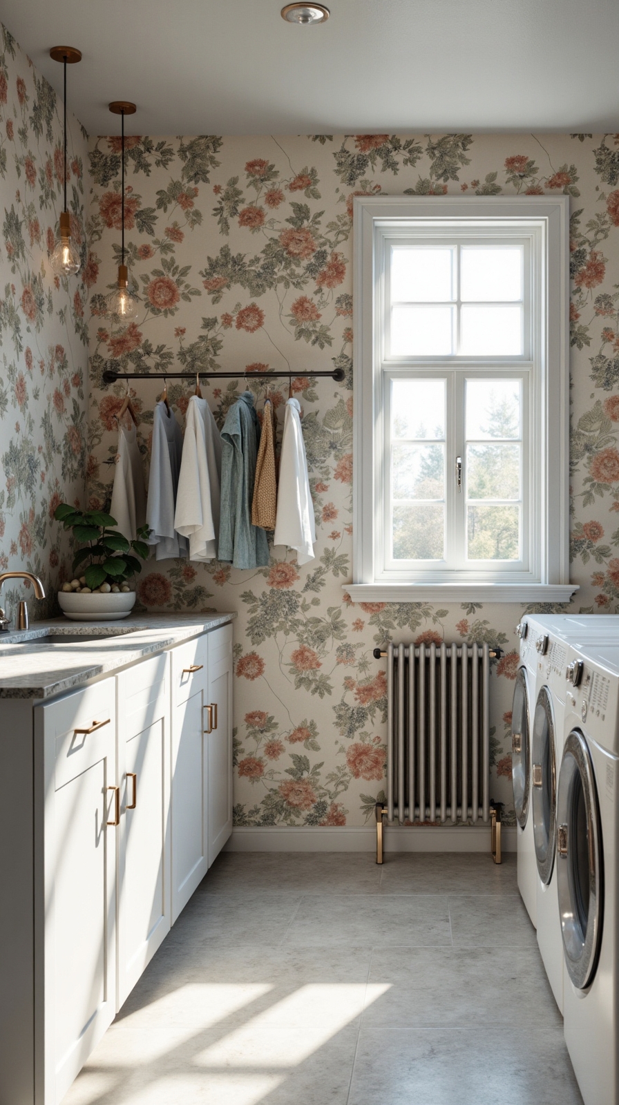 stylish laundry room wallpaper transformations