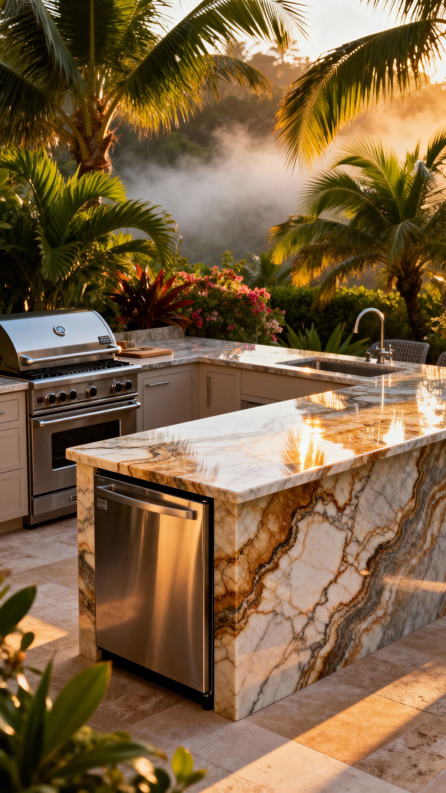 superior heat resistant outdoor kitchen countertops