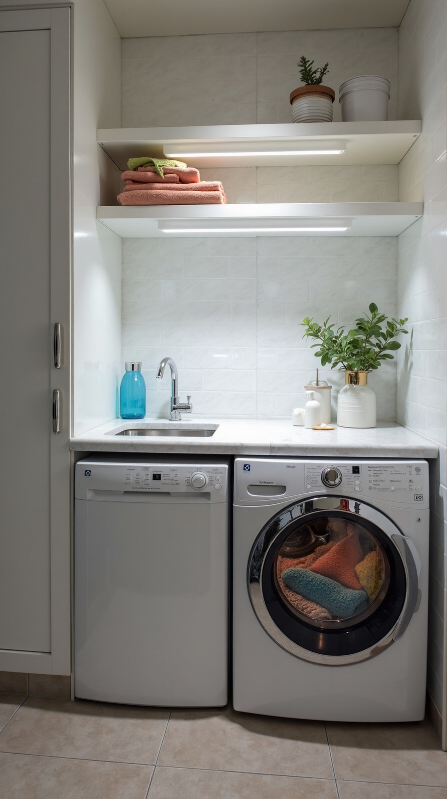 task lighting for washer opening