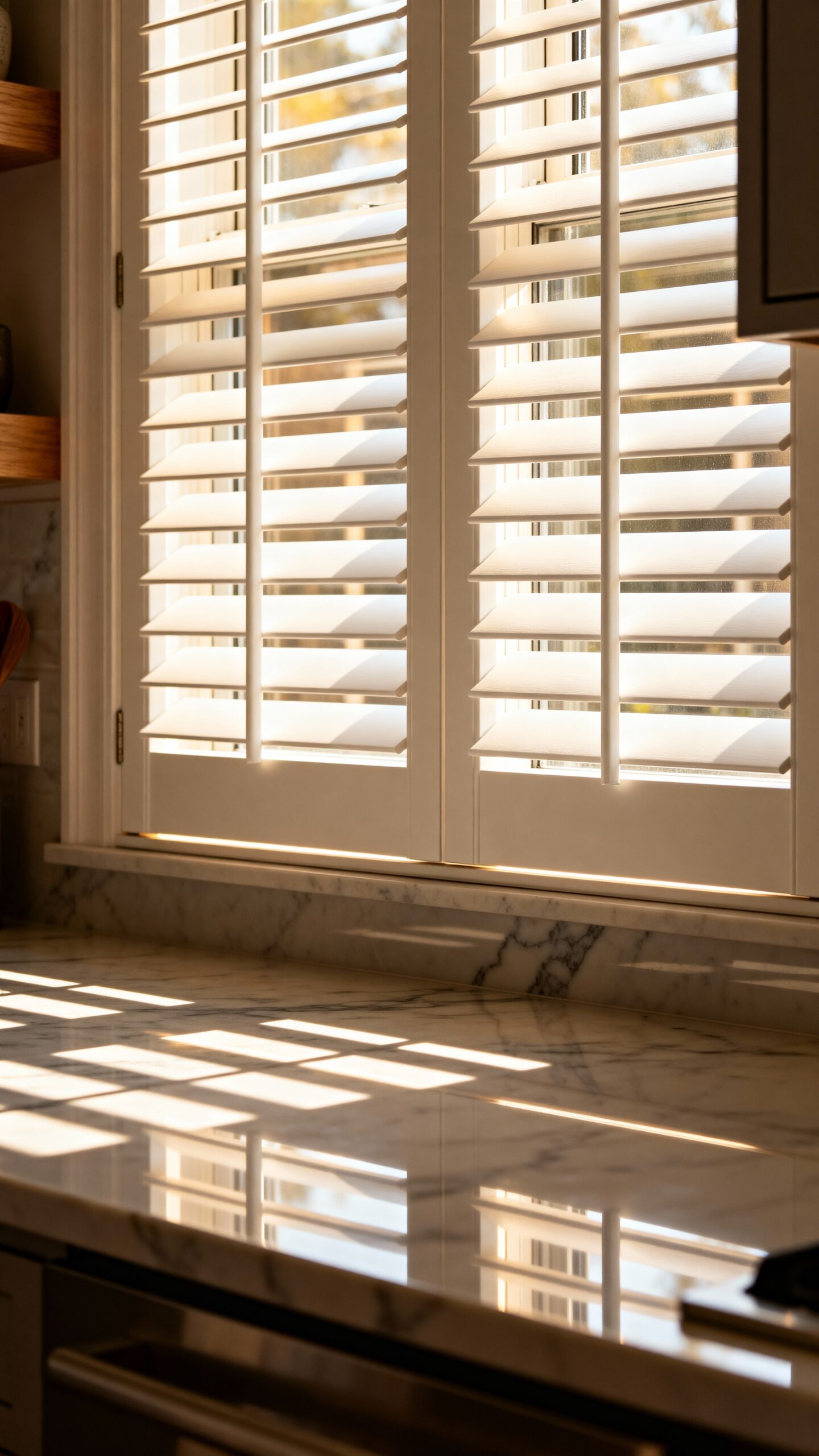 timeless elegant adjustable durable kitchen shutters