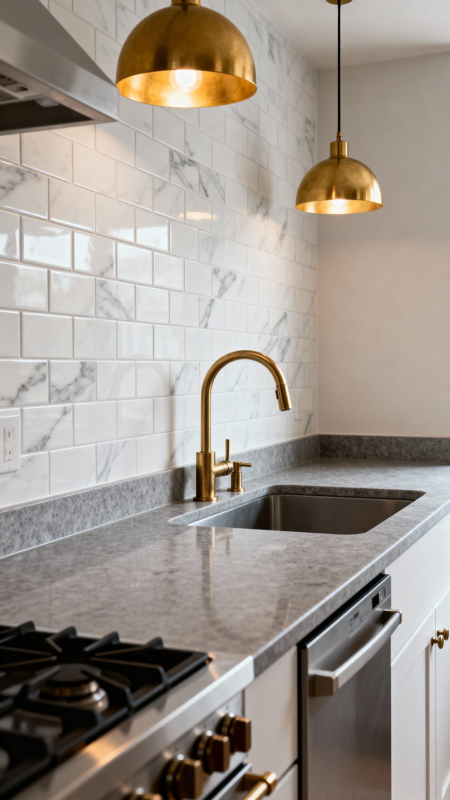 timeless elegant marble kitchen backsplashes