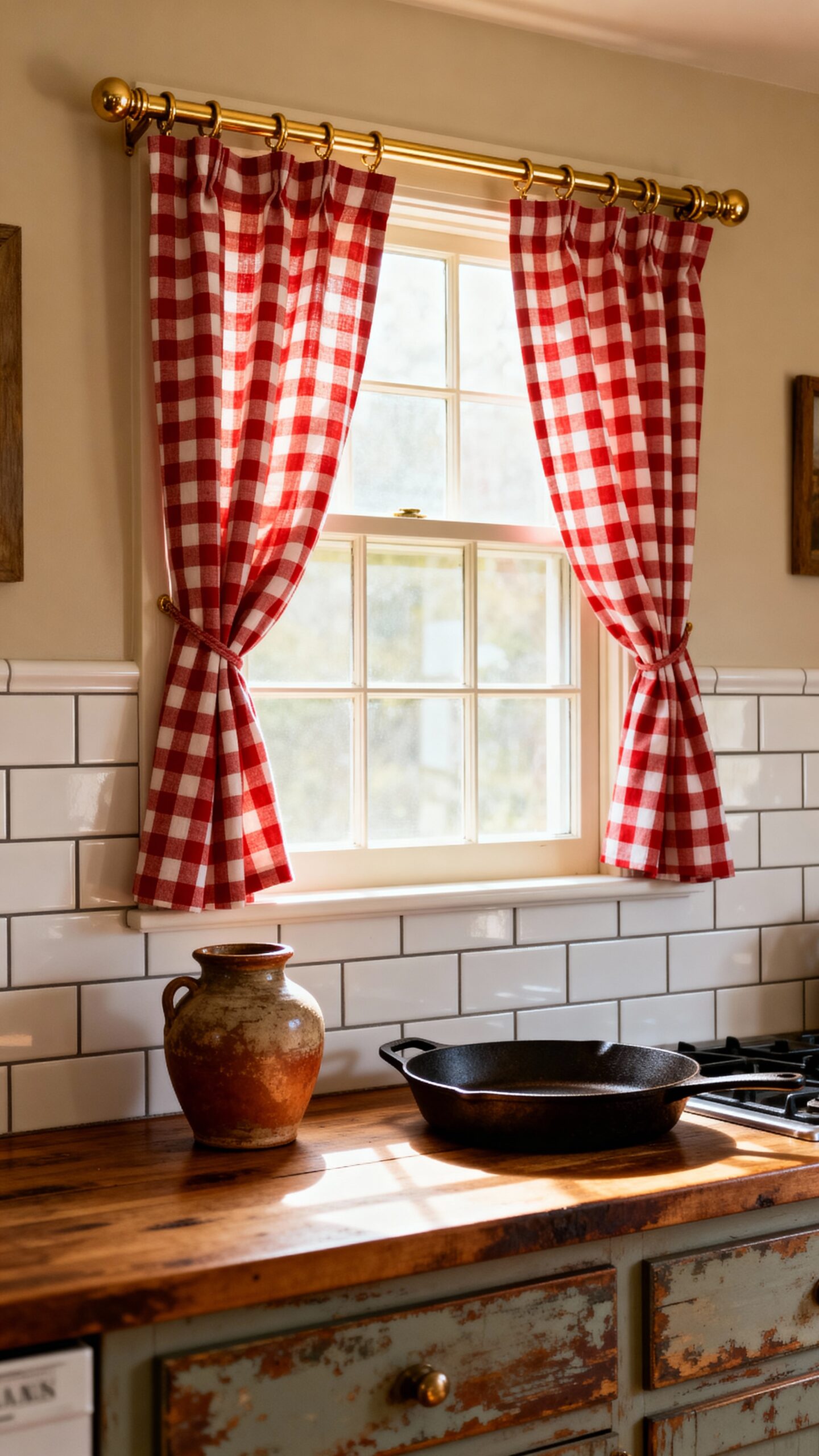 timeless rustic versatile charming gingham curtains