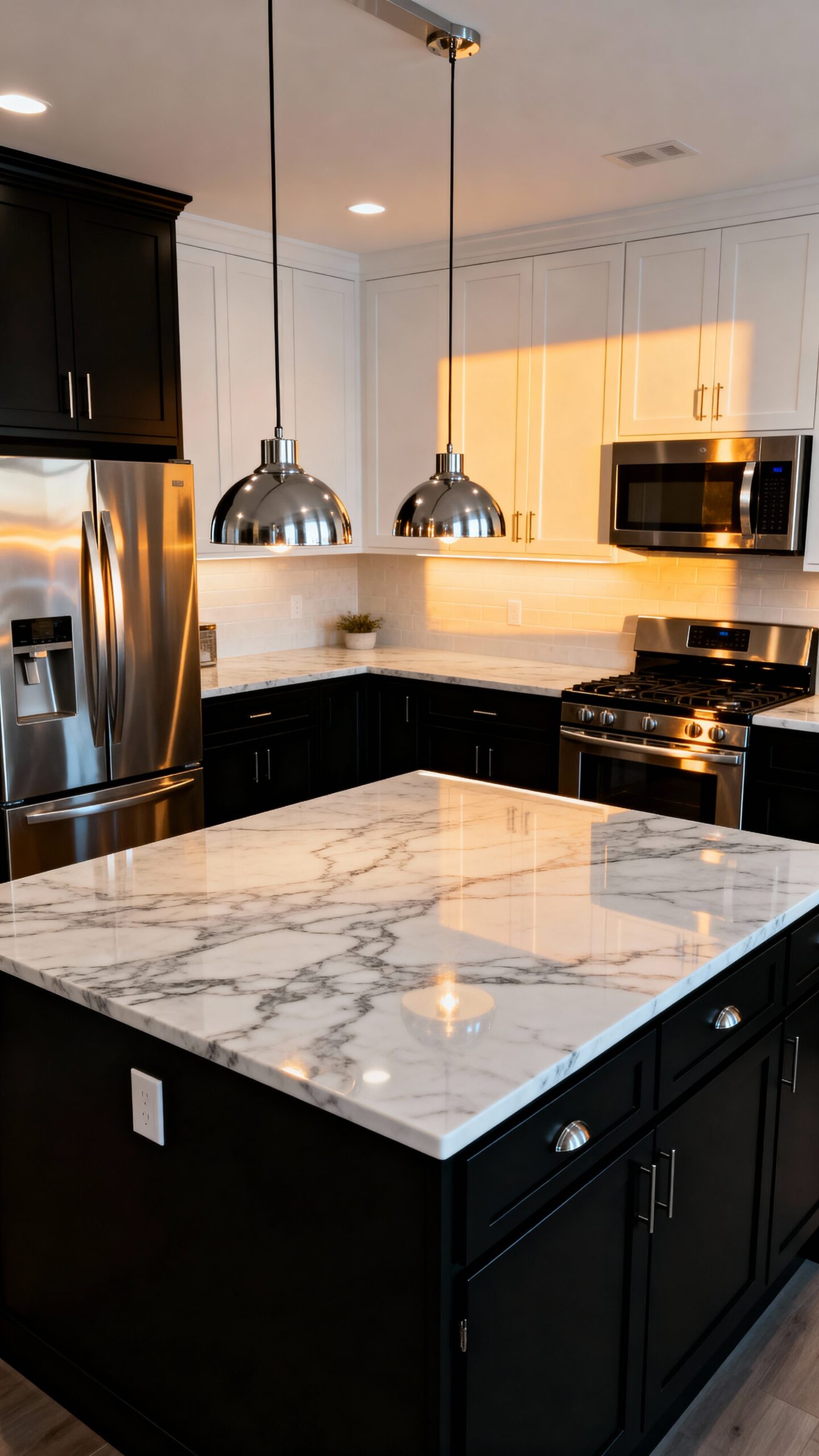 timeless two tone kitchen cabinet design