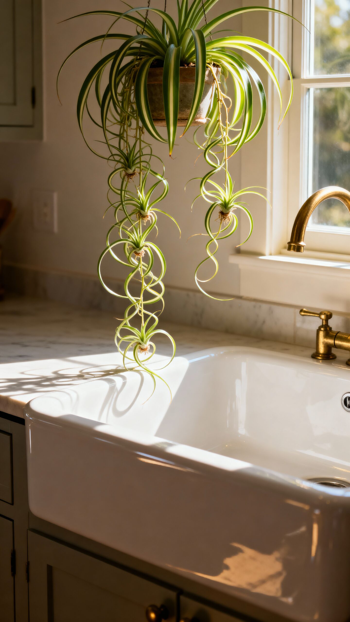 trailing spider plant kitchen oasis