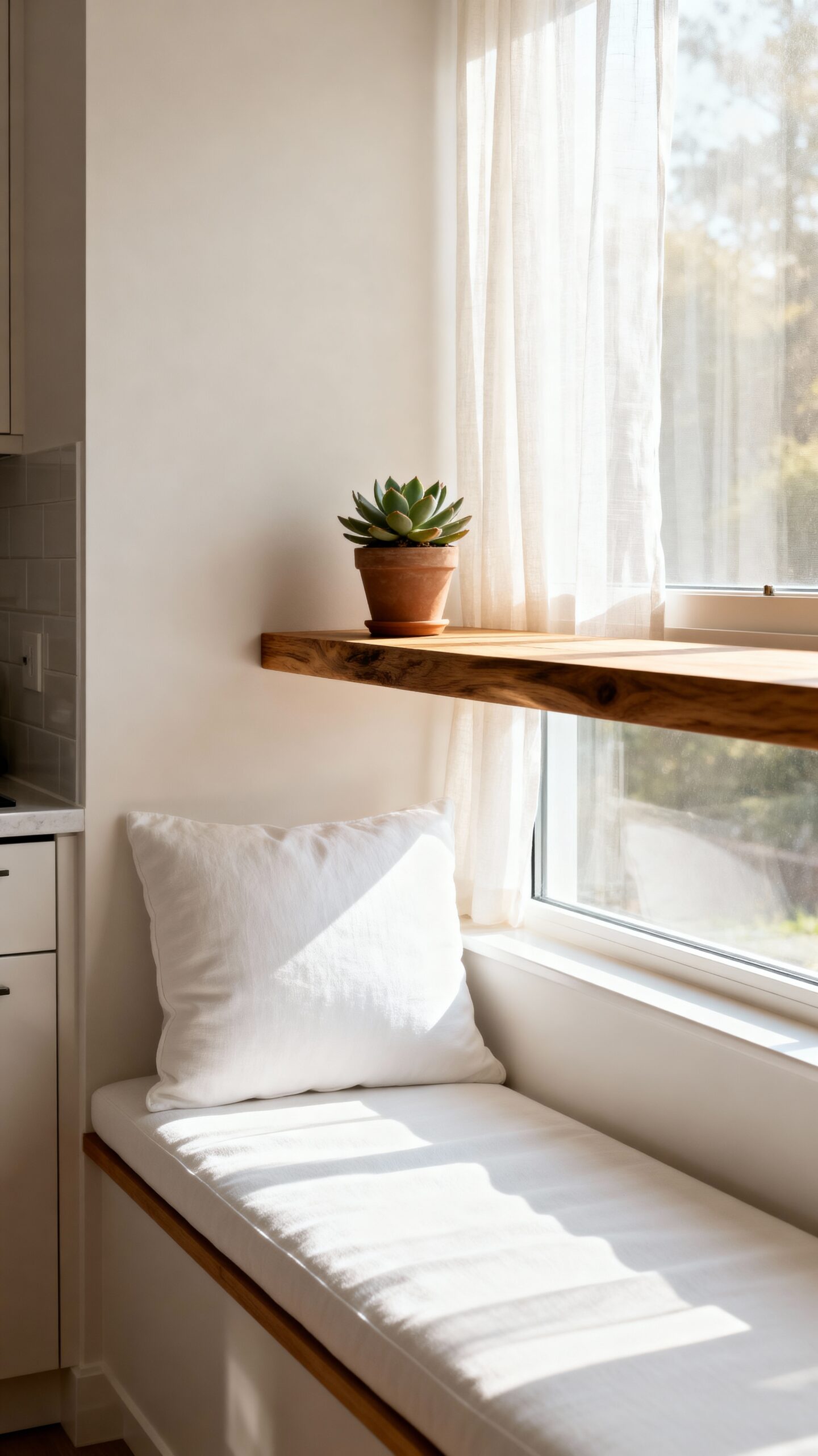 tranquil minimalist meditation sanctuary