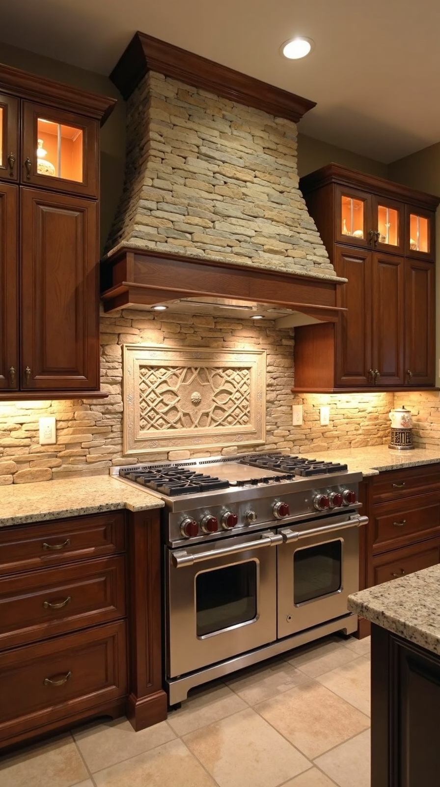 tranquil natural stone kitchen sanctuary