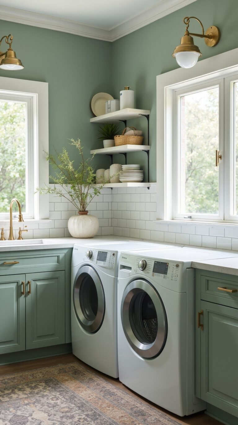 trendy laundry room color ideas