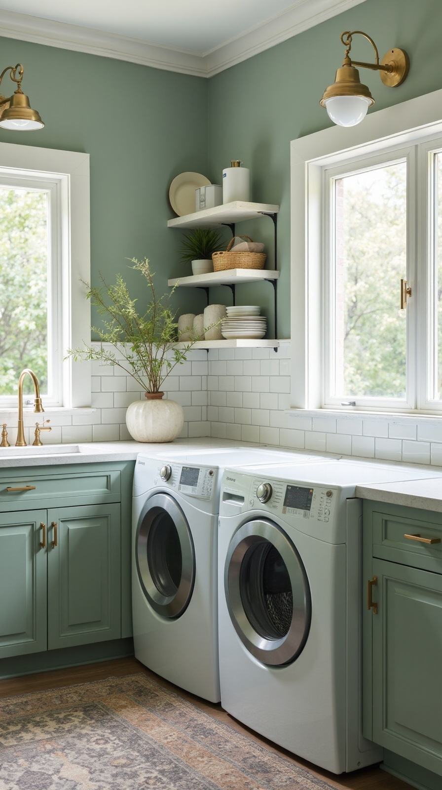 trendy laundry room color ideas