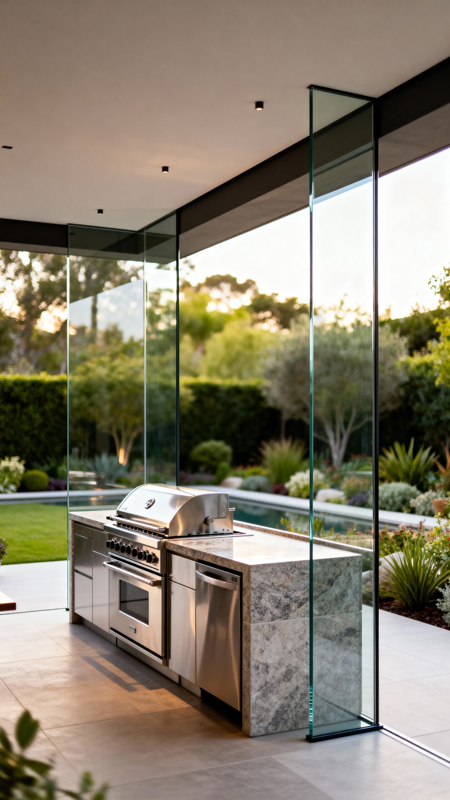 unobstructed outdoor cooking wind protection