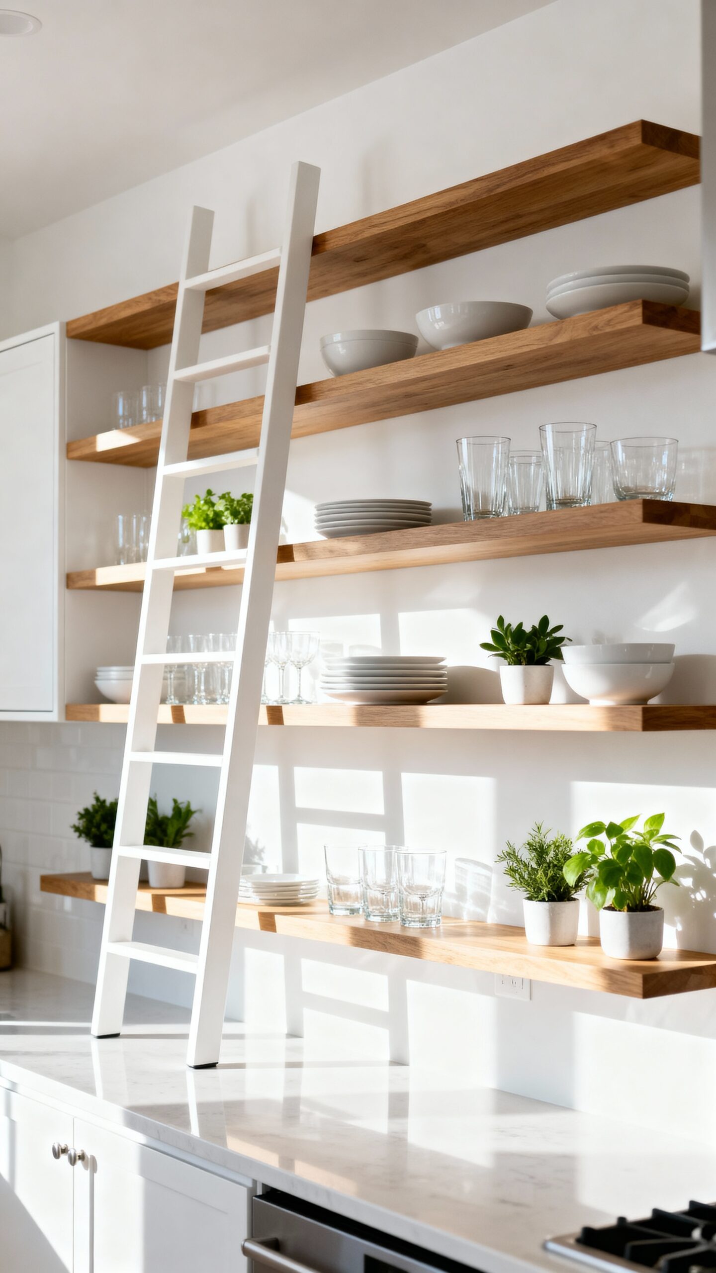 versatile functional open industrial style shelving