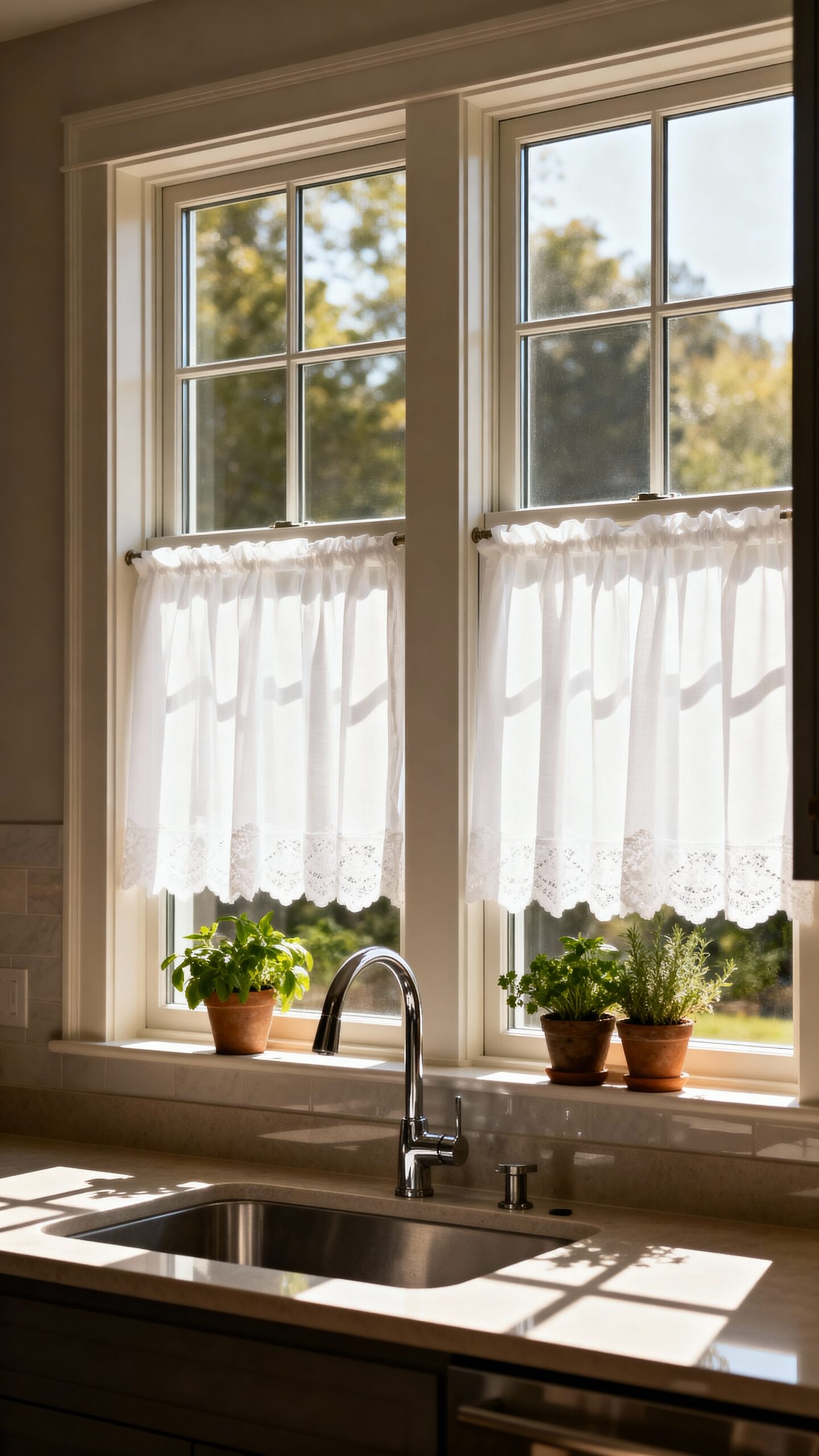 versatile kitchen window treatment solution