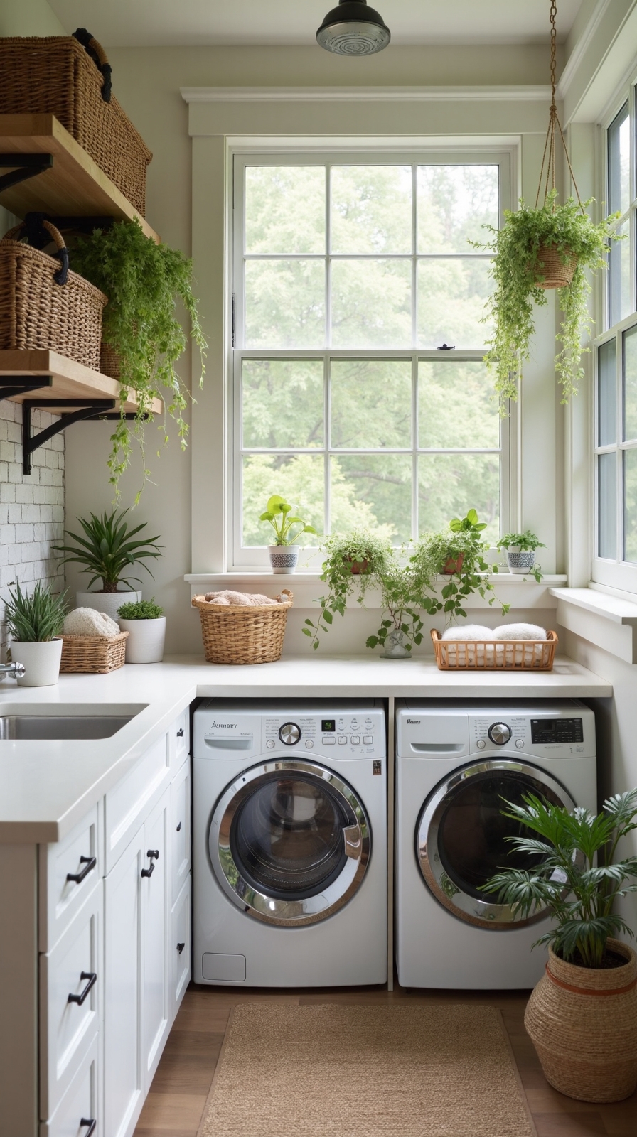 versatile laundry sanctuary with screening
