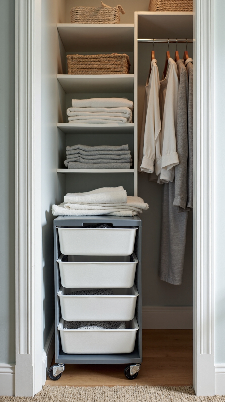 versatile mobile laundry sorting station