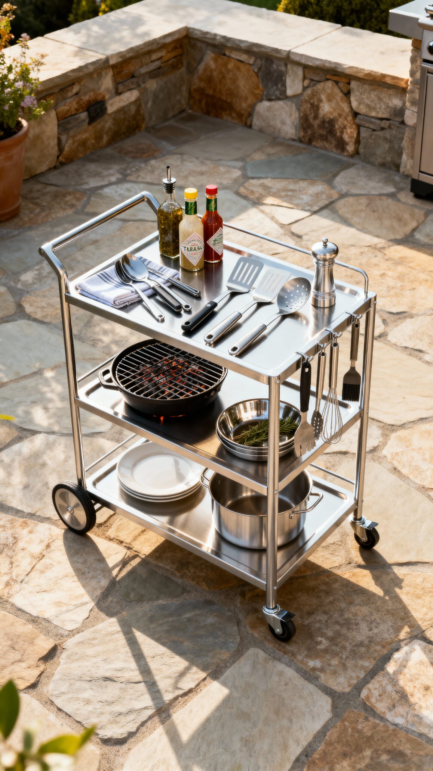 versatile mobile outdoor kitchen workstations