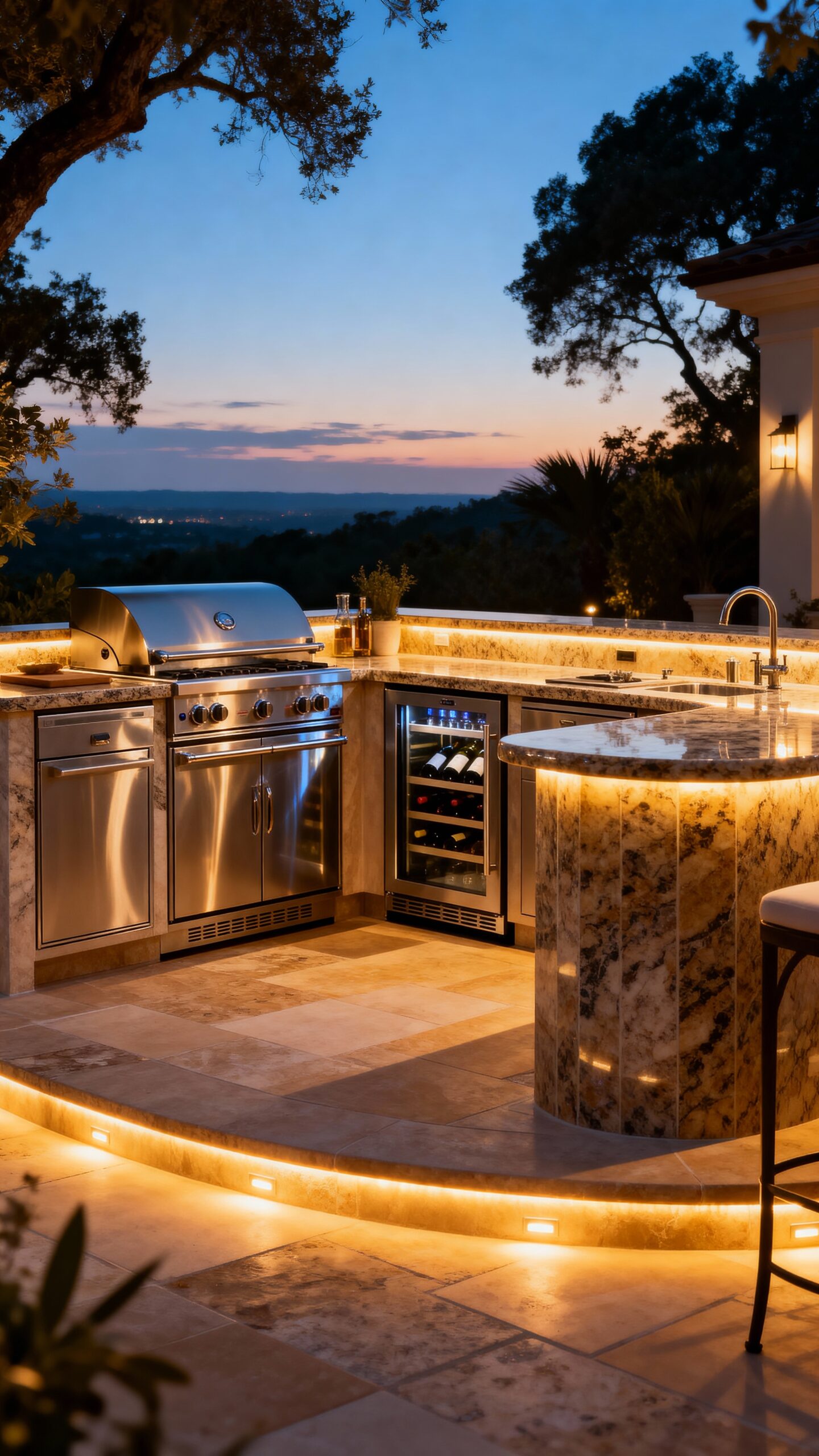 versatile multi tiered entertainment bar station