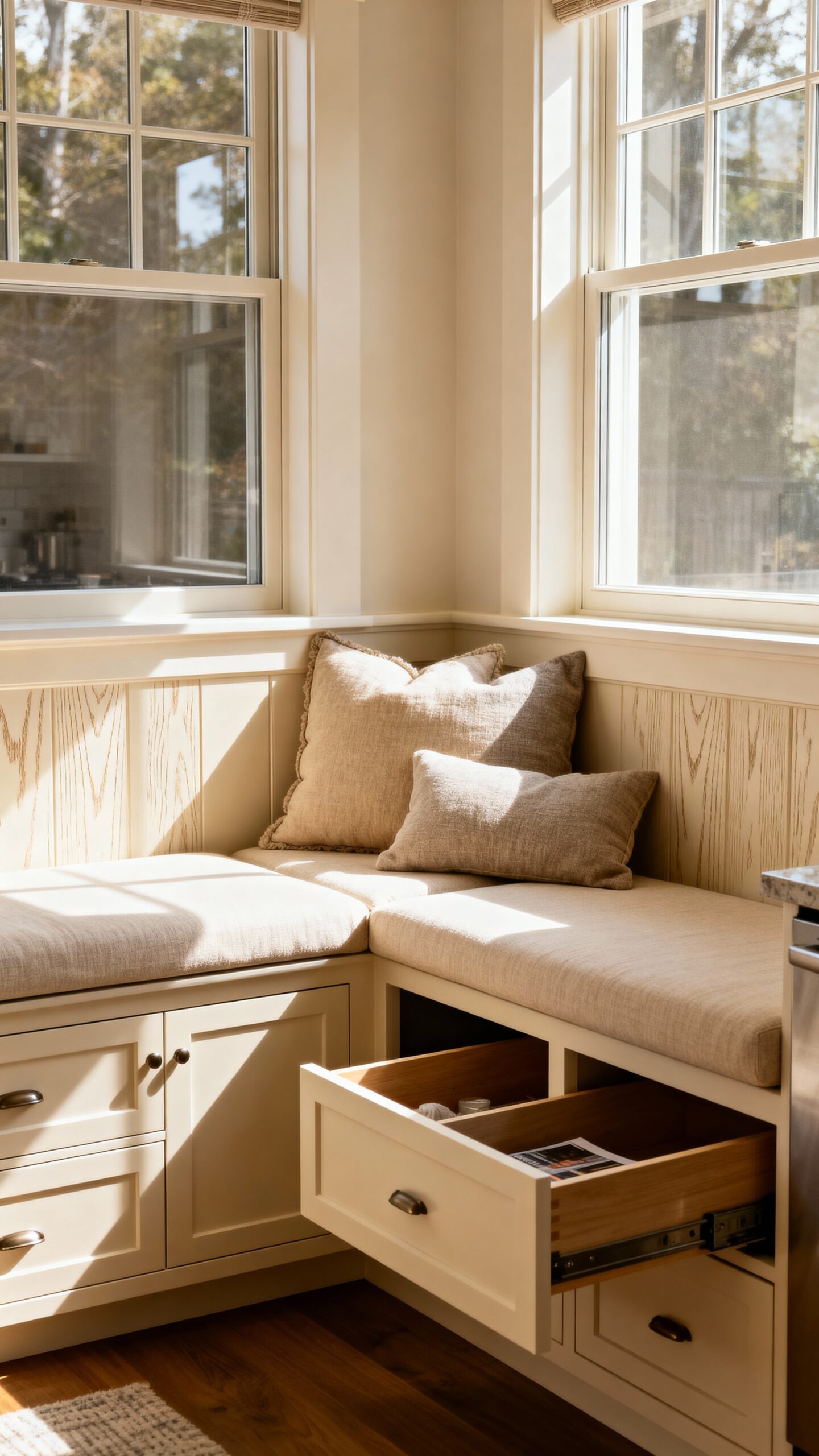 versatile storage efficient customizable banquette seating