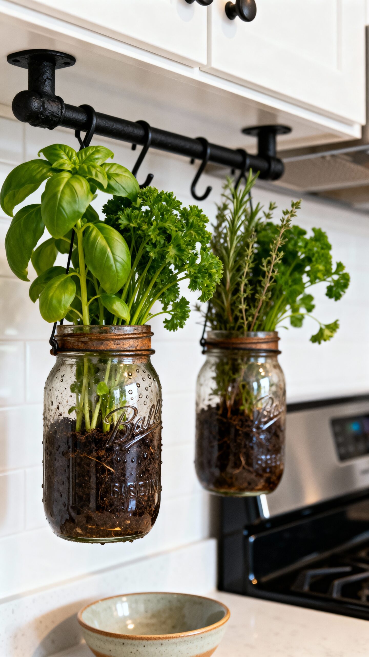 vertical kitchen herb gardens