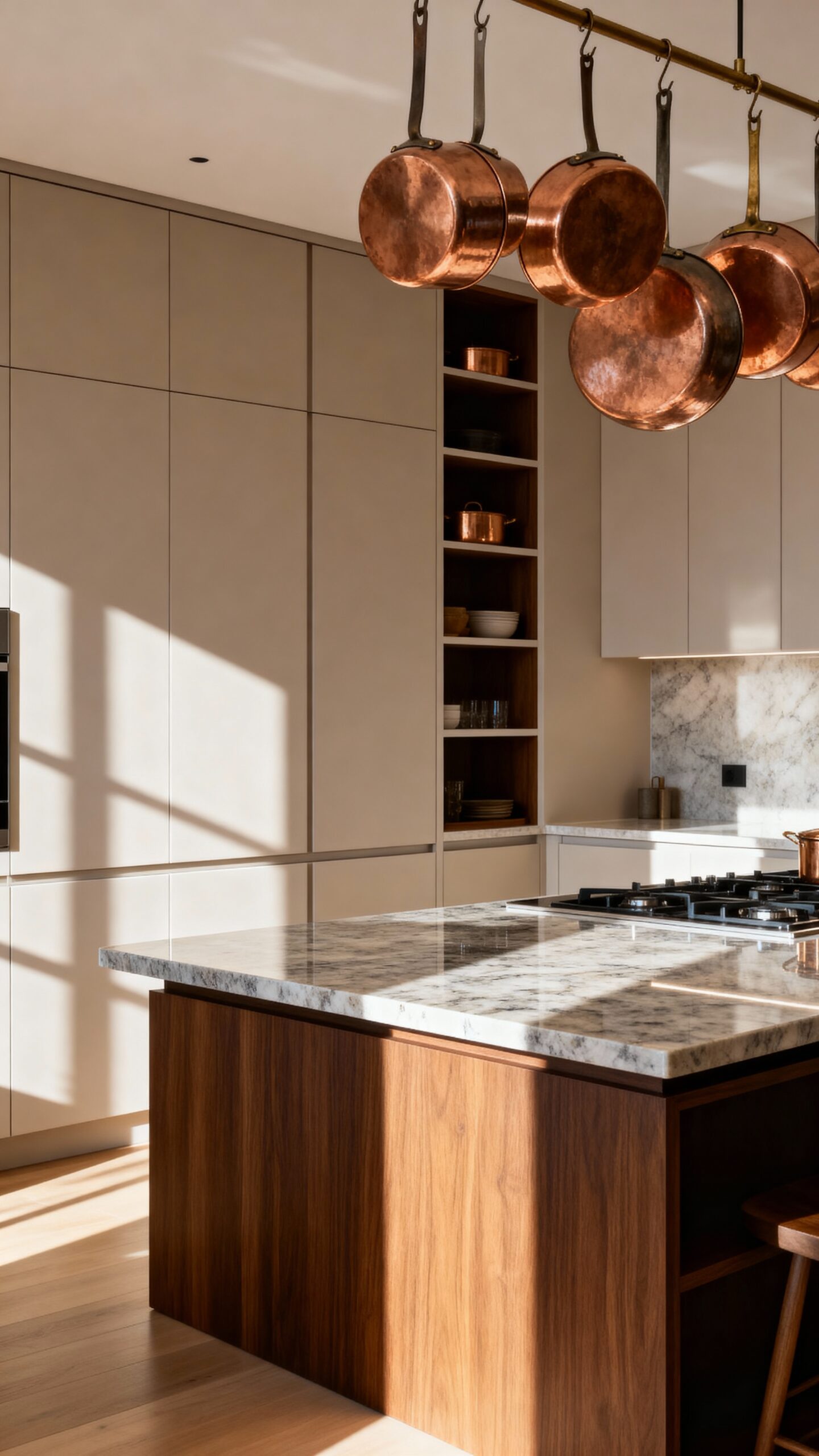 vertical space saving kitchen island functionality