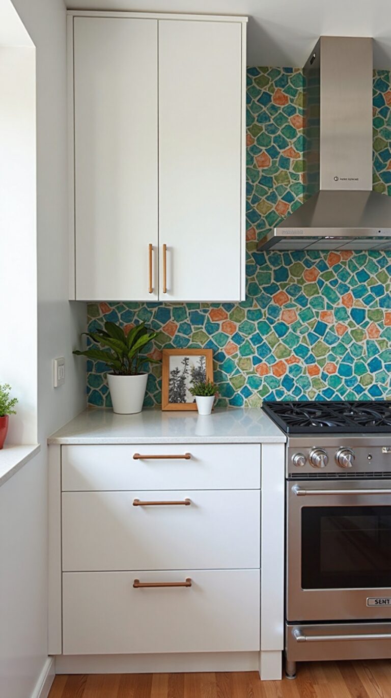 vibrant kitchen backsplash personality enhancement