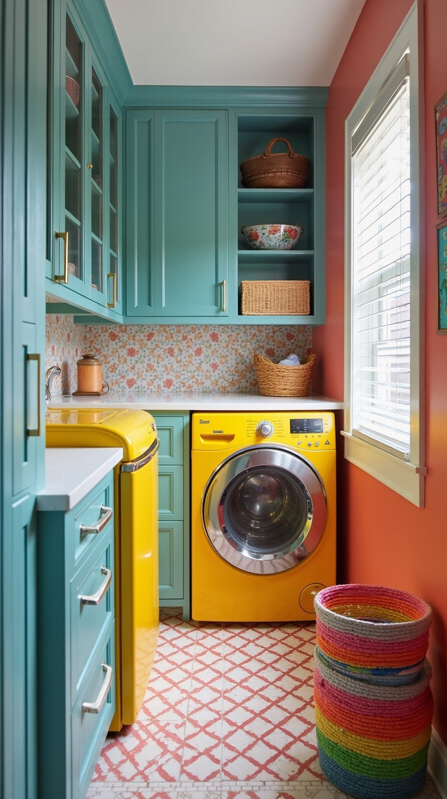 vibrant laundry room design inspiration