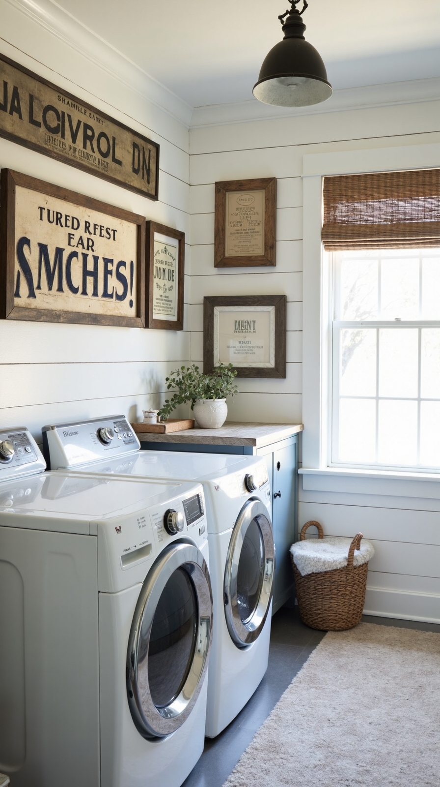 vintage charm transforms functional laundry