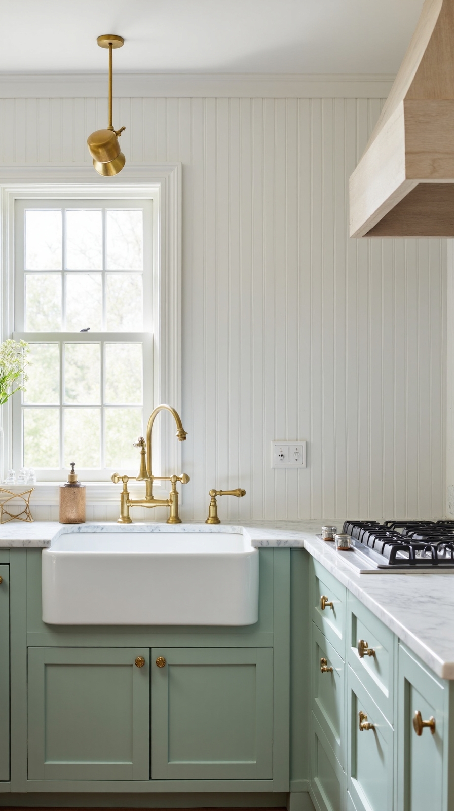 vintage farmhouse backsplash beadboard paneling