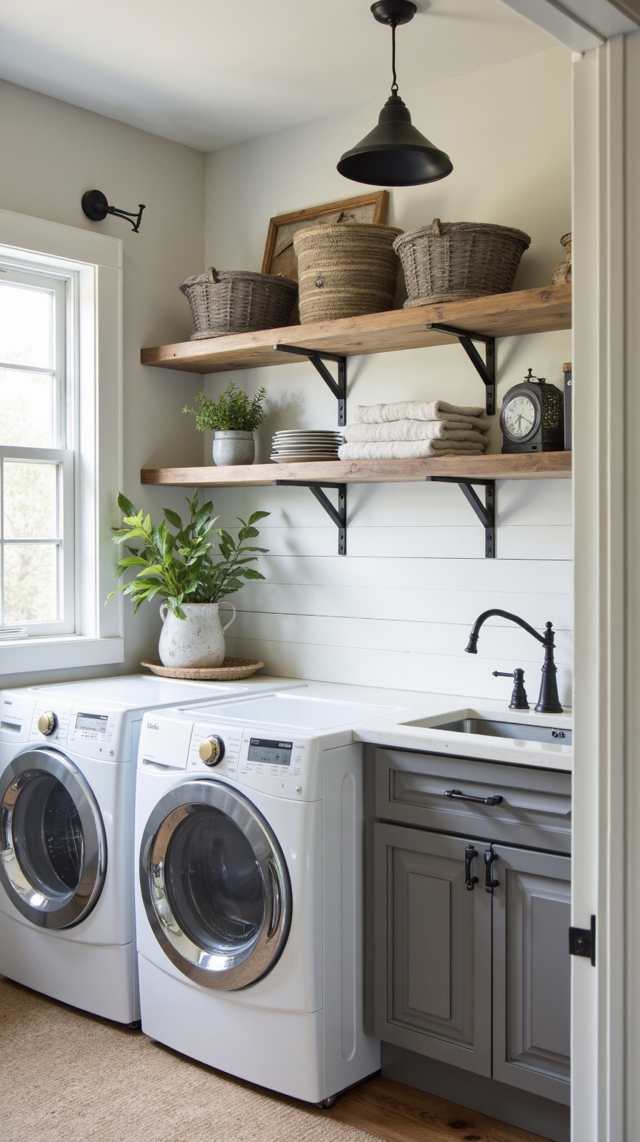 vintage farmhouse hardware black iron accents