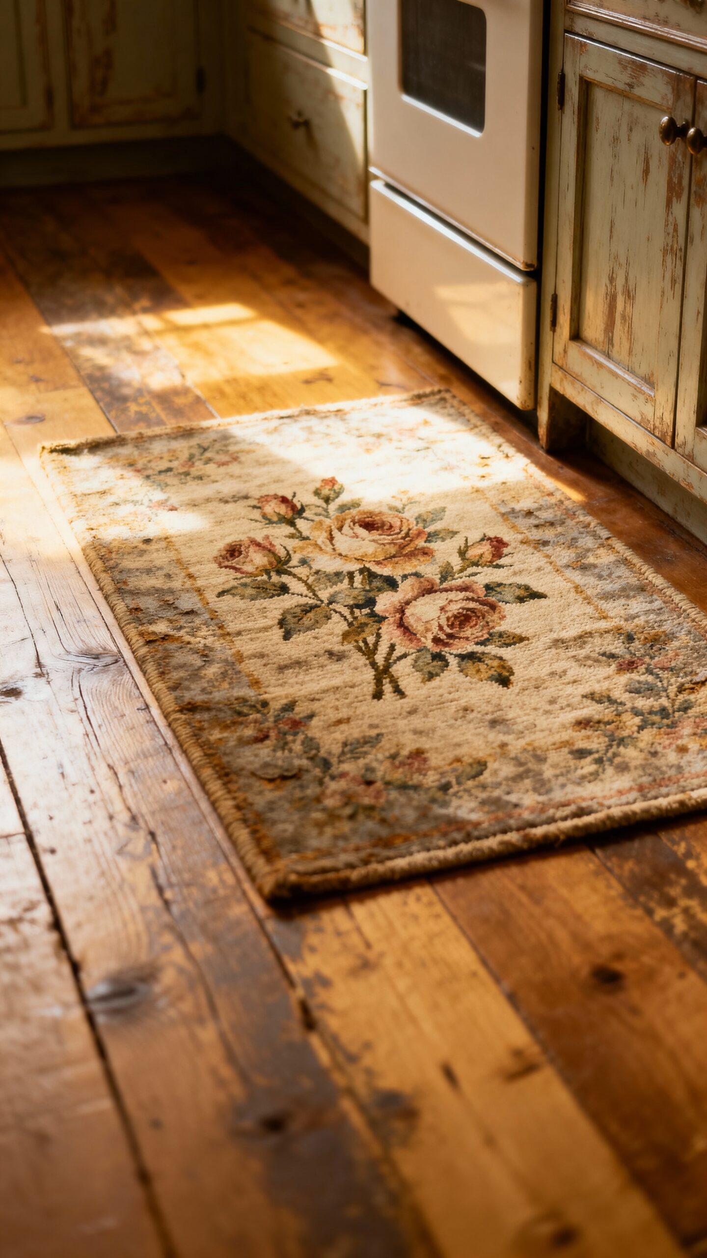 vintage floral cottage kitchen decor