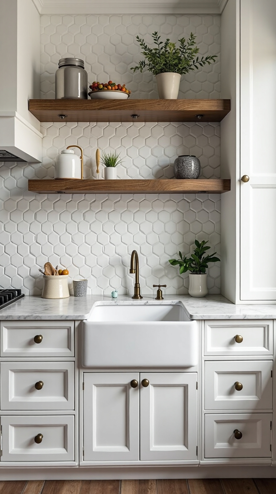 vintage hexagon tiles timeless kitchen charm