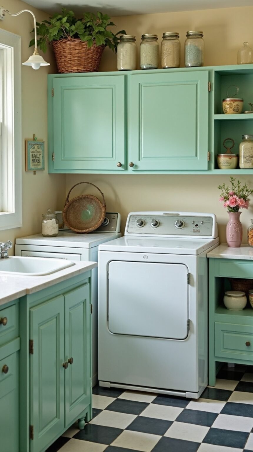 11 Vintage Laundry Room Ideas for Retro Character