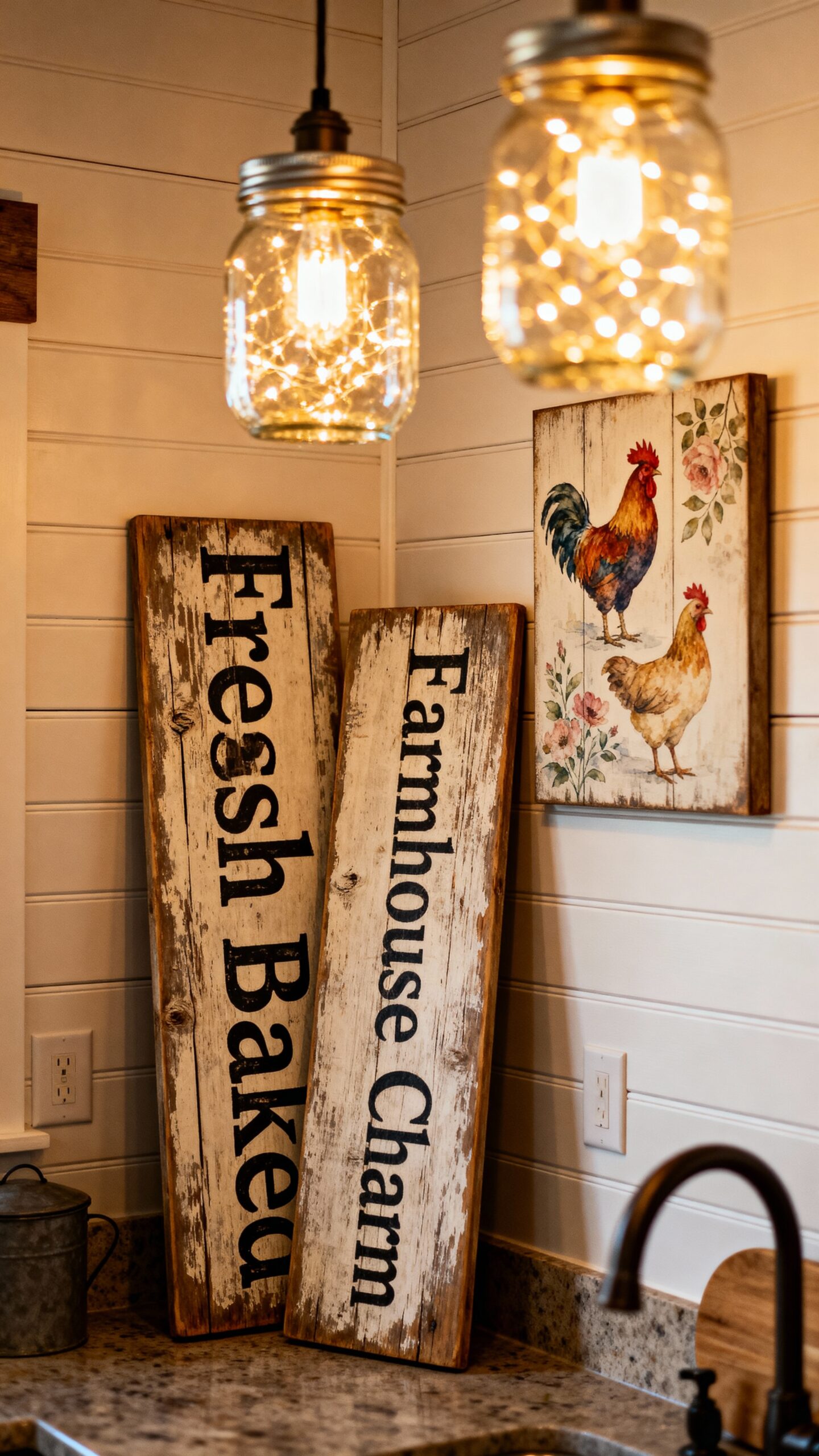 vintage rustic farmhouse kitchen decor