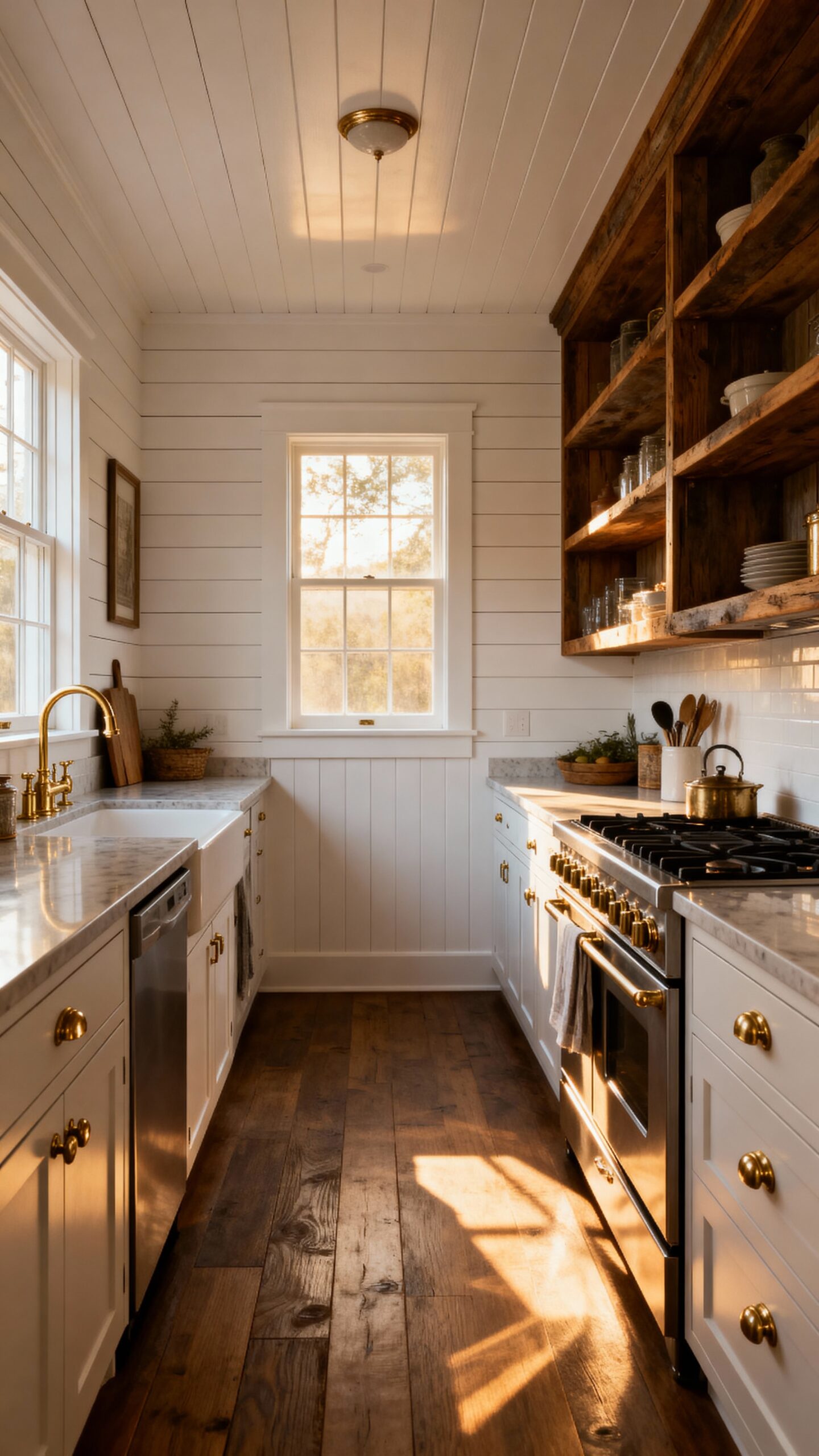 visual interest through shiplap walls