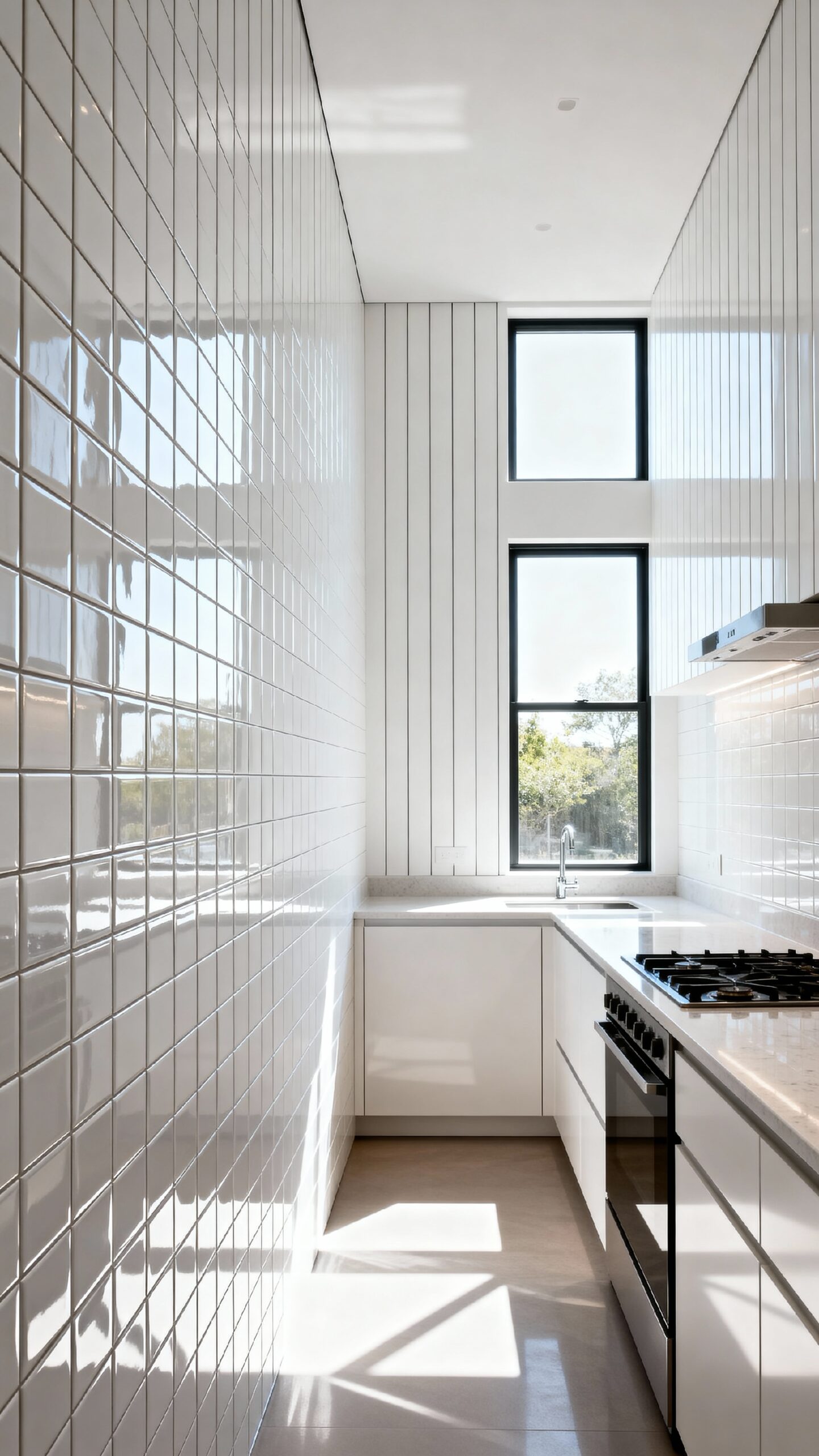 visually enhance vertical ceiling height