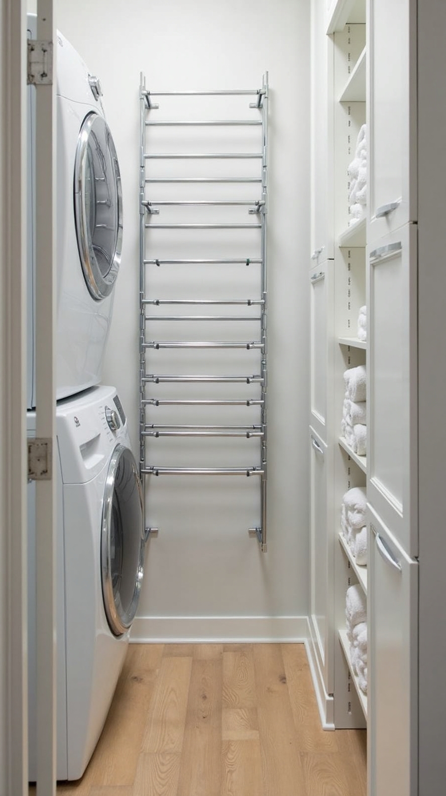 wall mounted retractable space saving drying