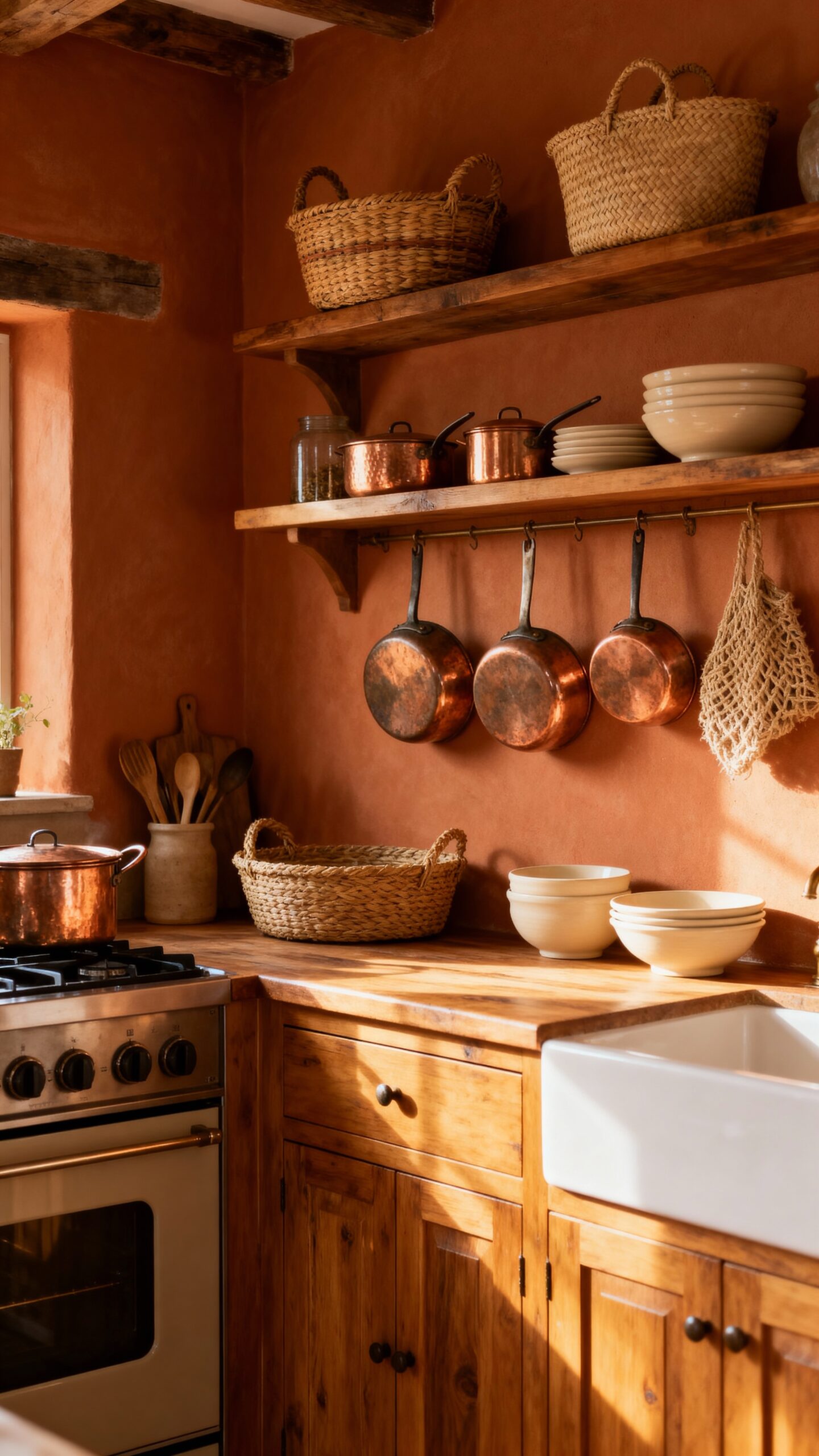 warm earthy rustic inviting