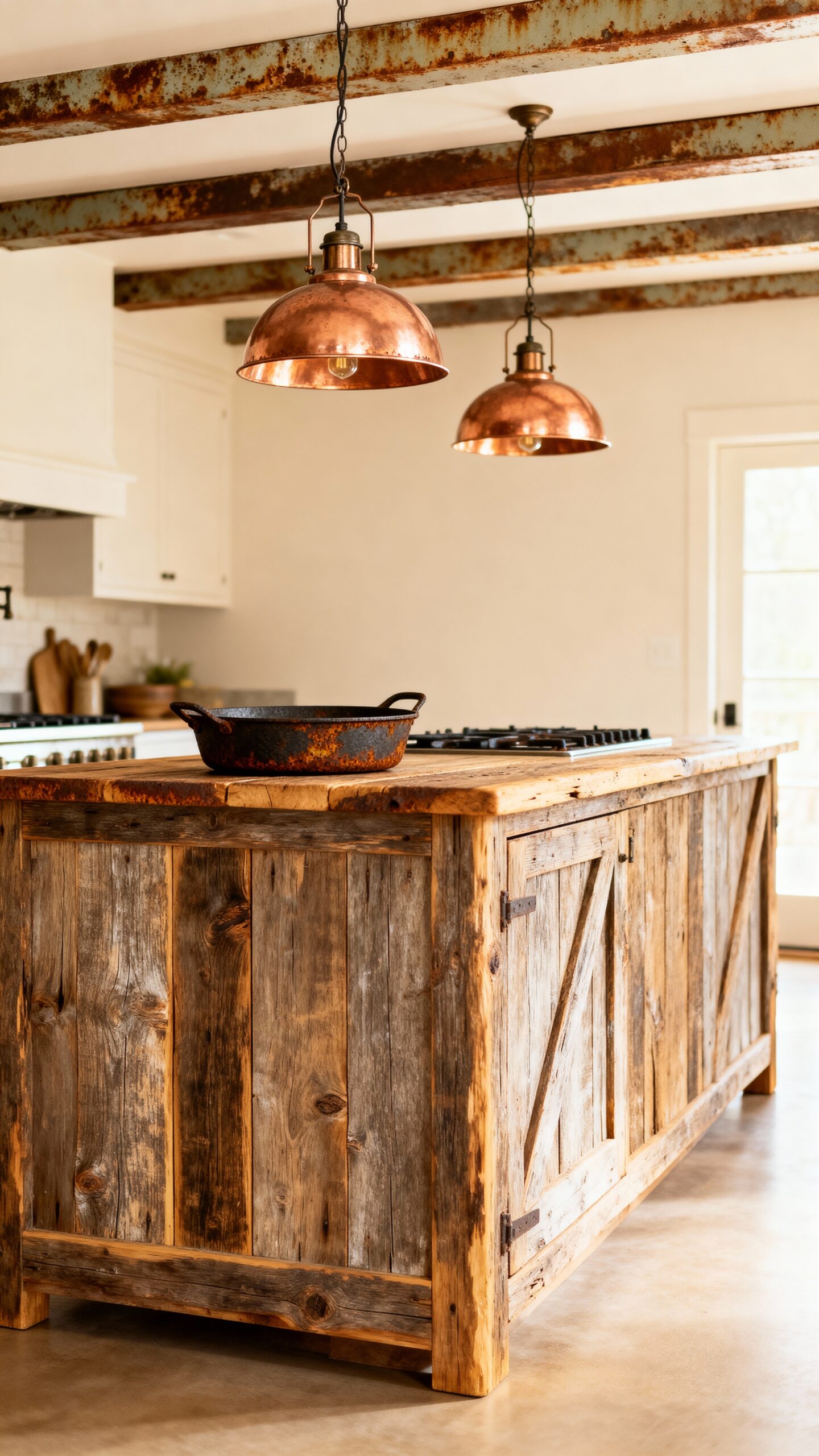 warm inviting rustic kitchen elements